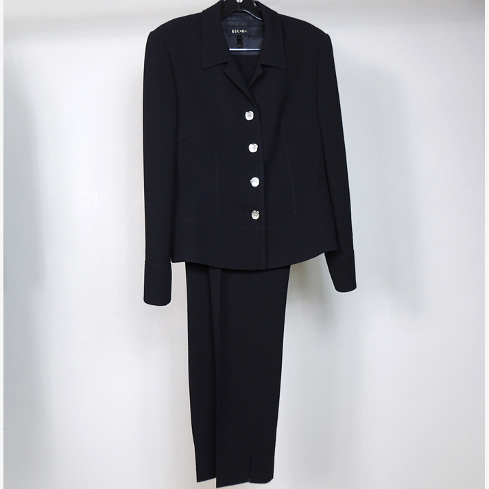 Escada Wool Pantsuit in Black
