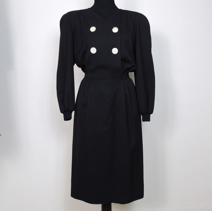 Vintage Wool Dress by Italian Couture Designer Valentino