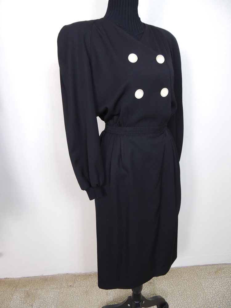 Vintage Wool Dress by Italian Couture Designer Valentino