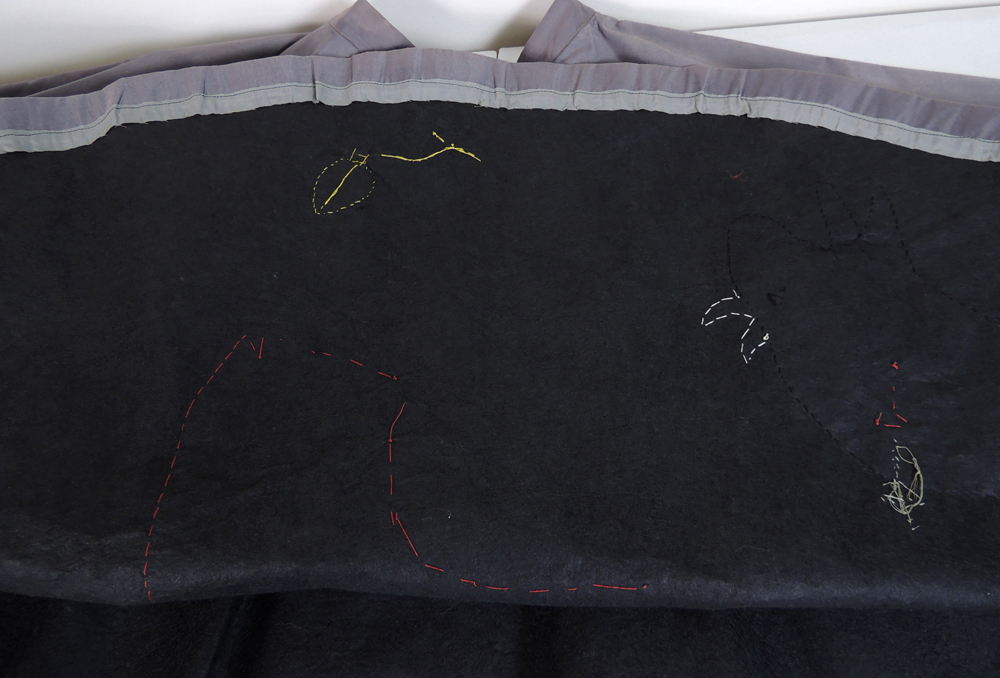 Vintage Appliqued Skirt Depicting Matador in a Bull Fight