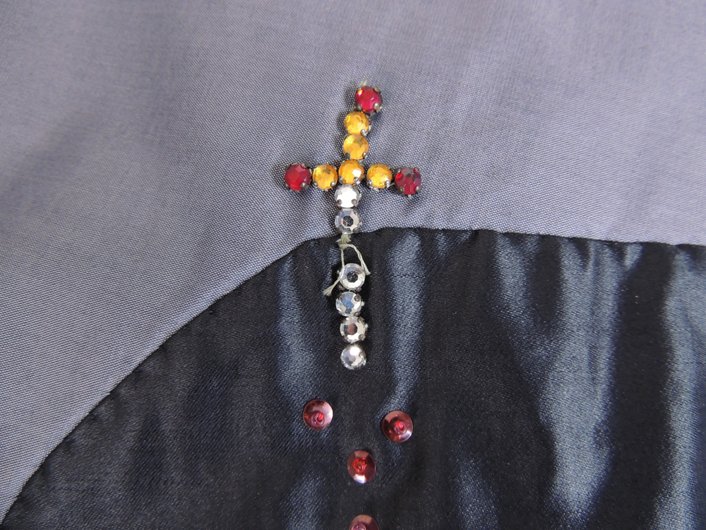 Vintage Appliqued Skirt Depicting Matador in a Bull Fight