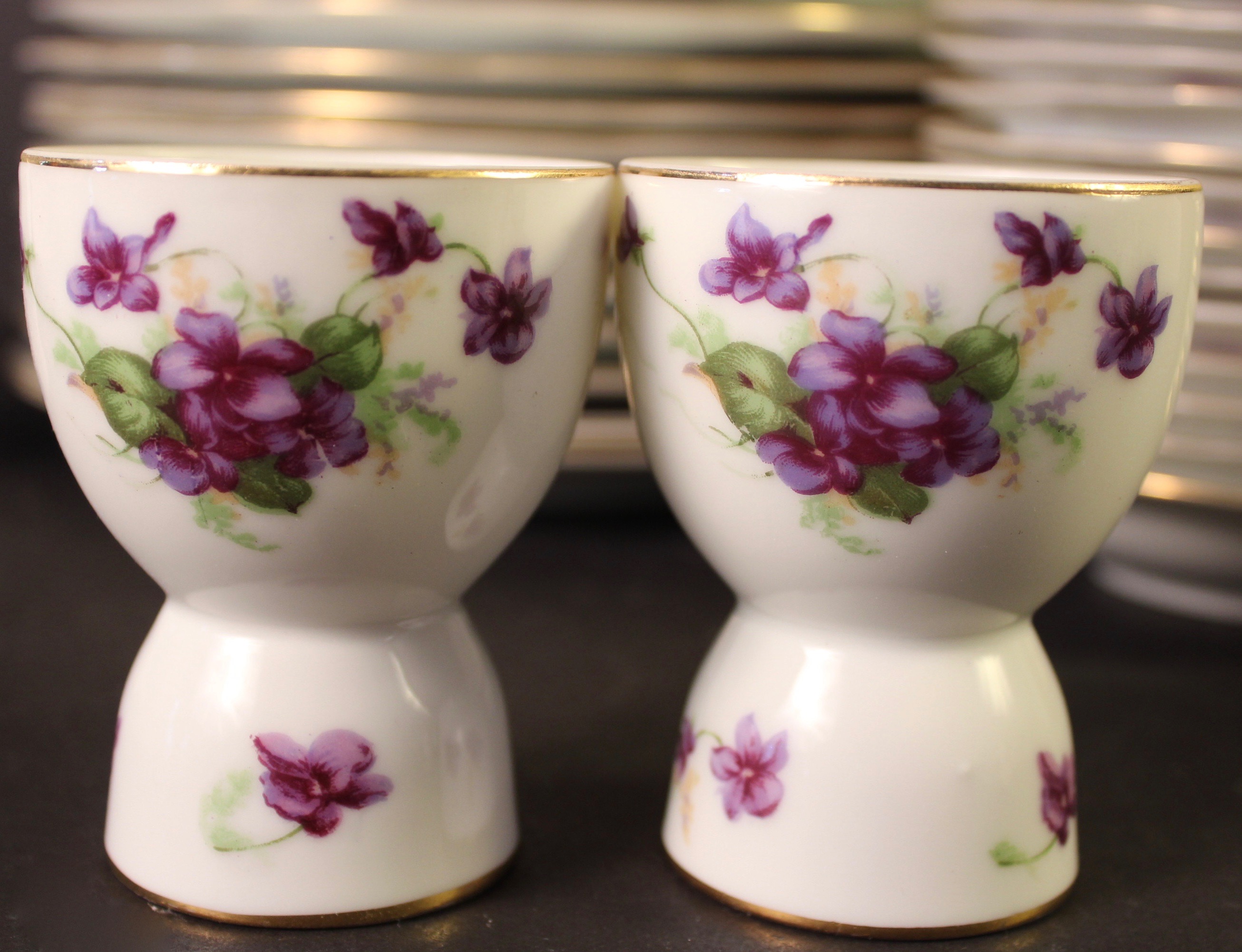 Set of Rossetti Chicago "Spring Violets" Hand Painted China