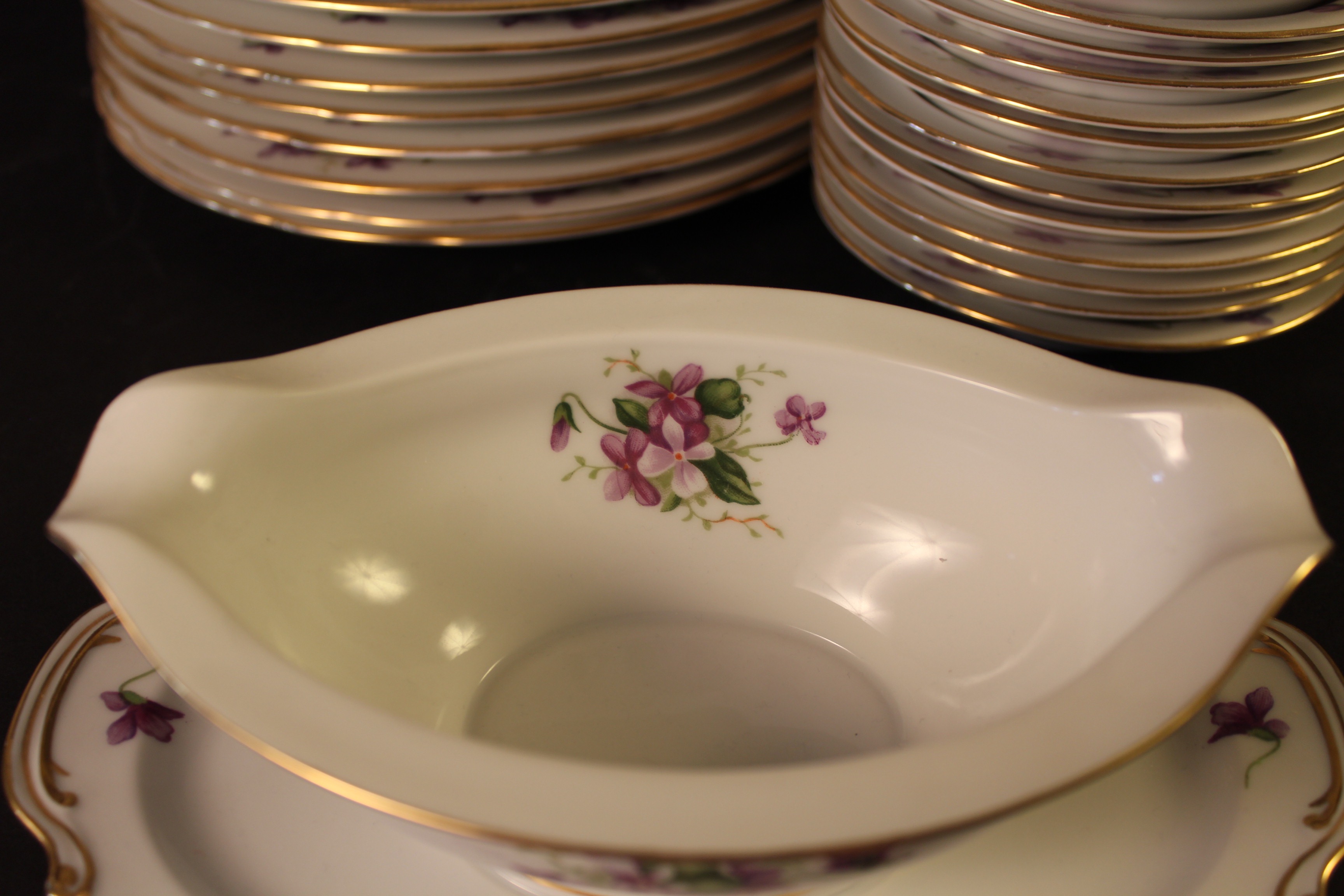 Set of Rossetti Chicago "Spring Violets" Hand Painted China