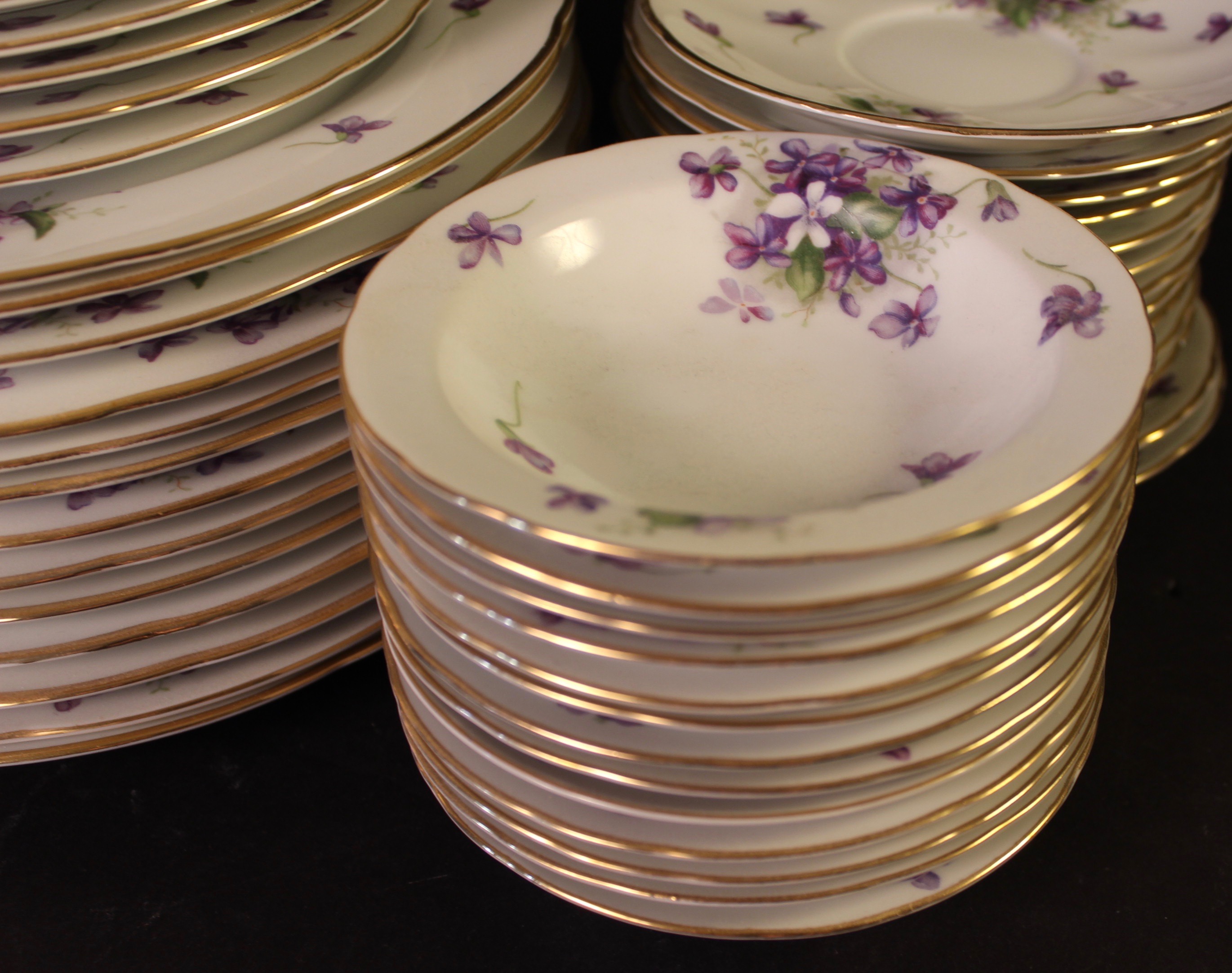 Set of Rossetti Chicago "Spring Violets" Hand Painted China