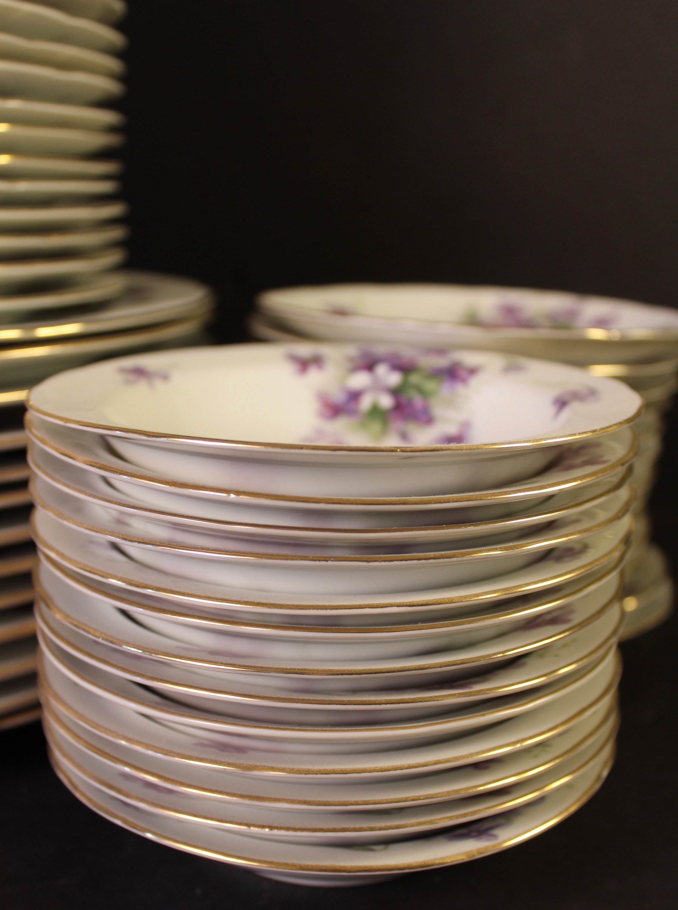 Set of Rossetti Chicago "Spring Violets" Hand Painted China