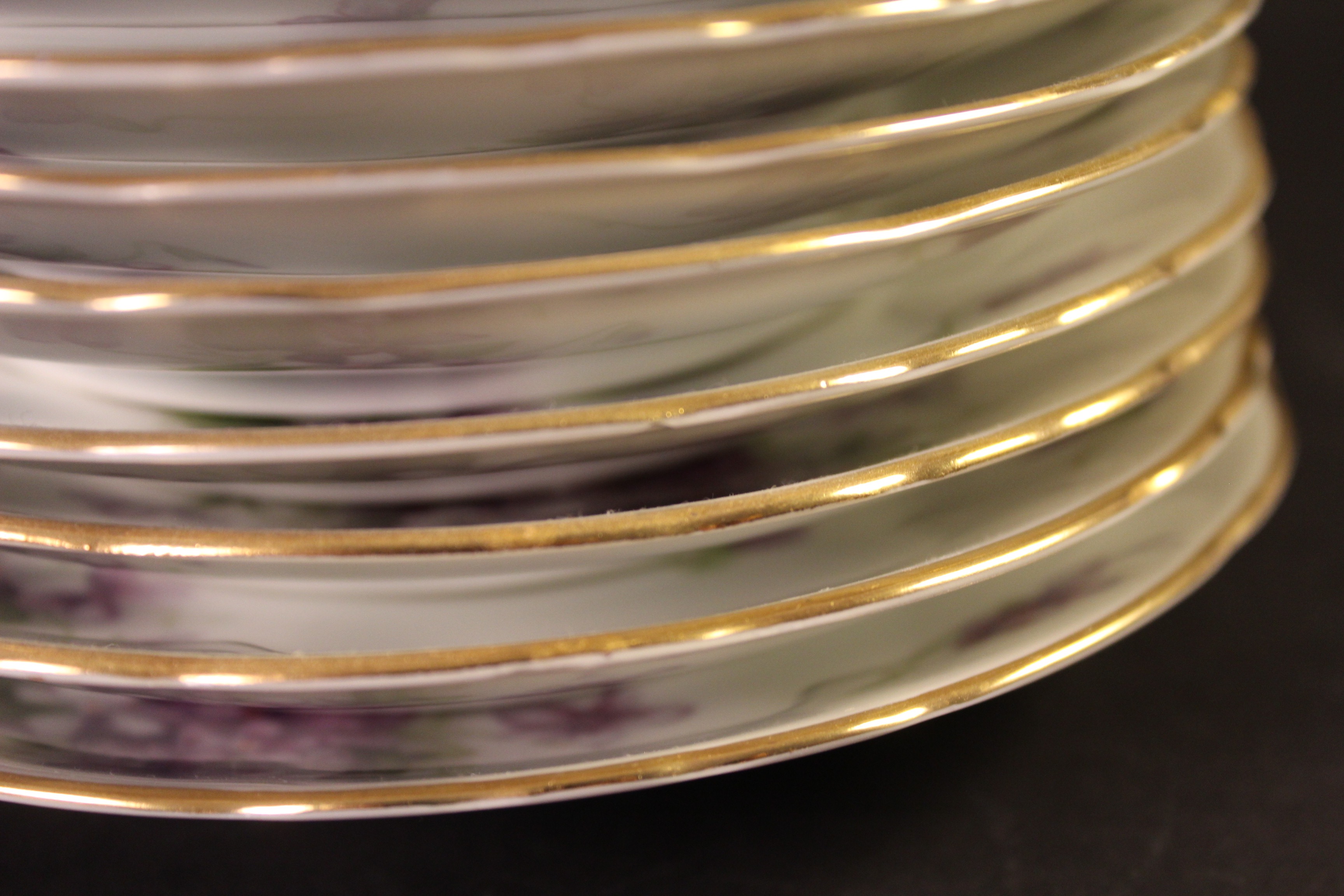 Set of Rossetti Chicago "Spring Violets" Hand Painted China