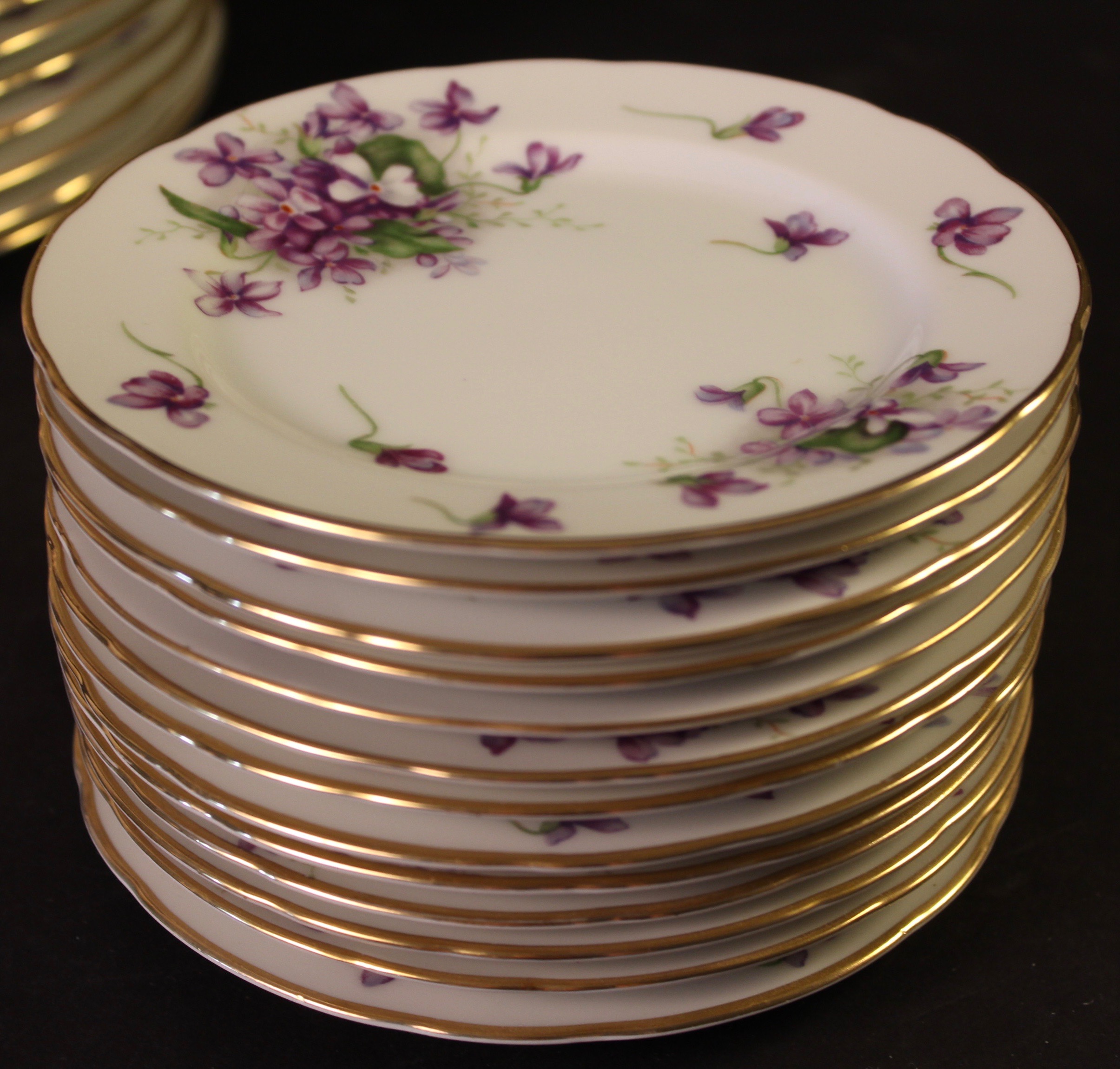 Set of Rossetti Chicago "Spring Violets" Hand Painted China