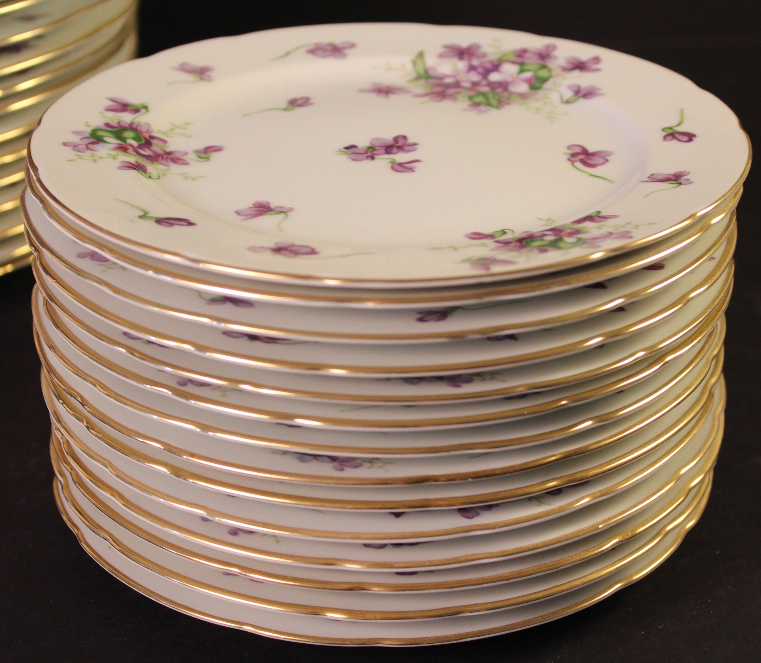 Set of Rossetti Chicago "Spring Violets" Hand Painted China