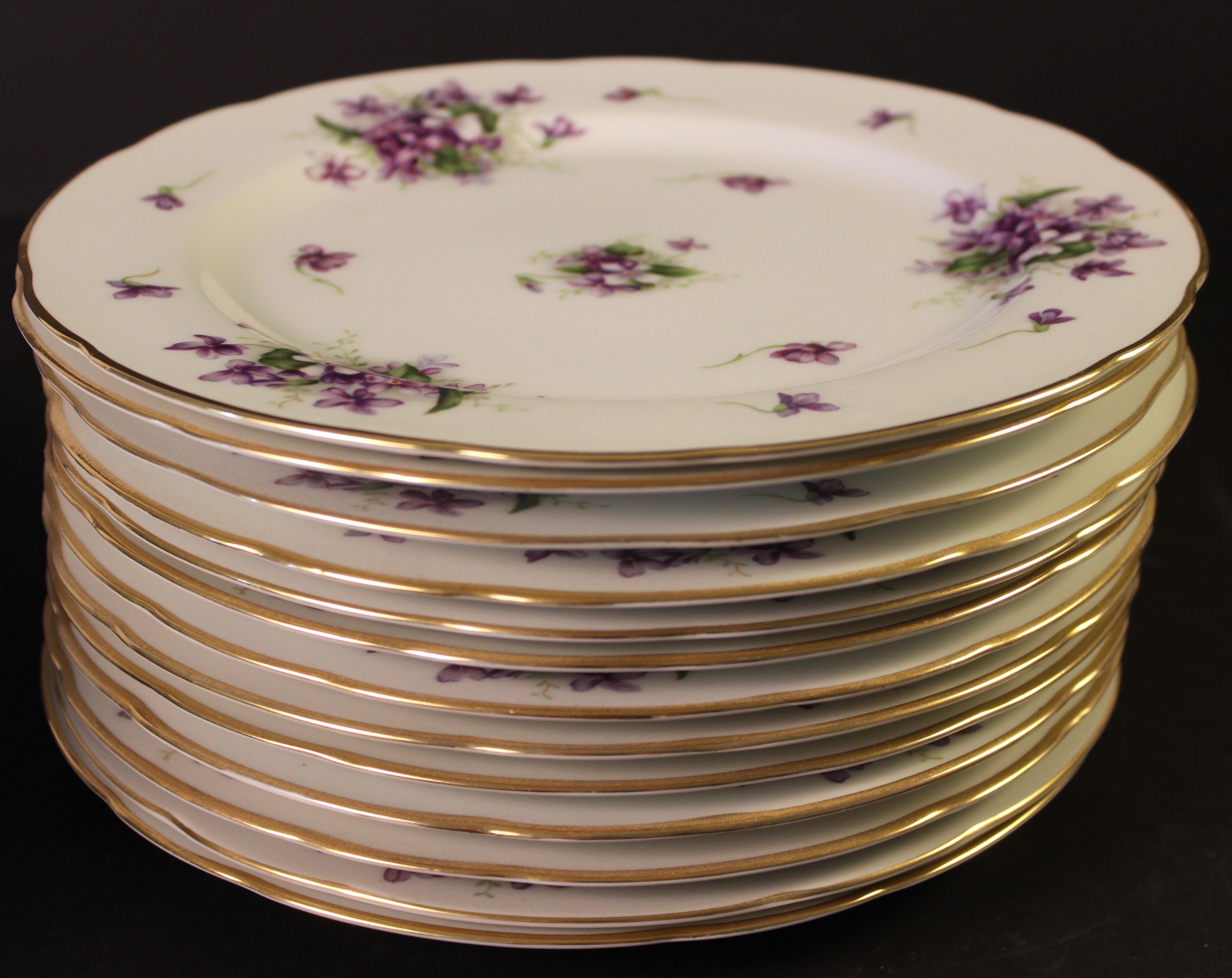 Set of Rossetti Chicago "Spring Violets" Hand Painted China