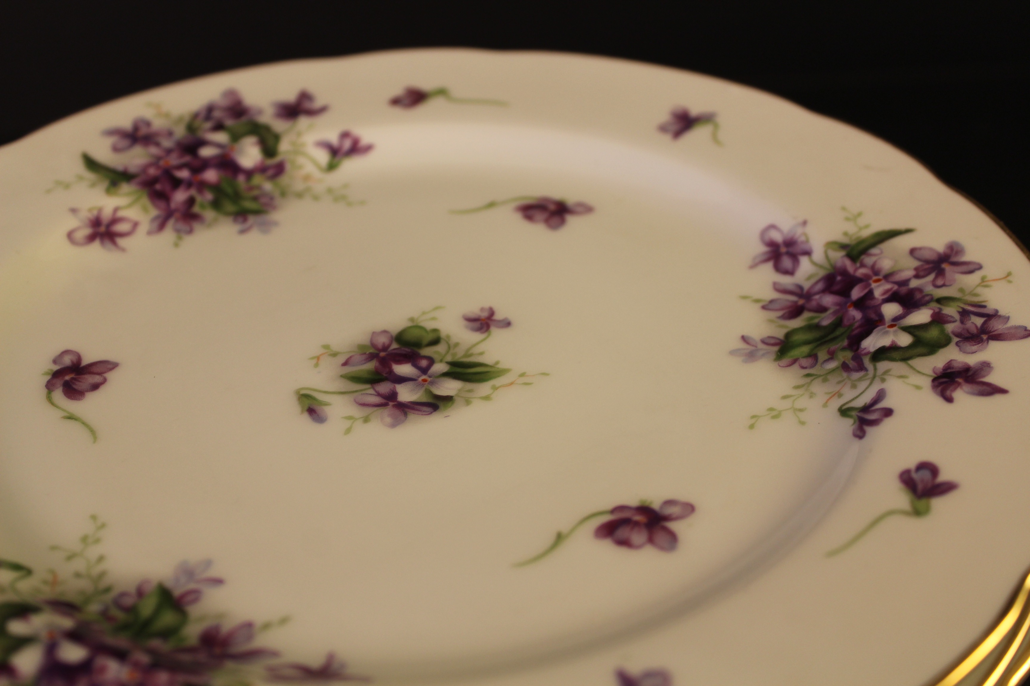 Set of Rossetti Chicago "Spring Violets" Hand Painted China