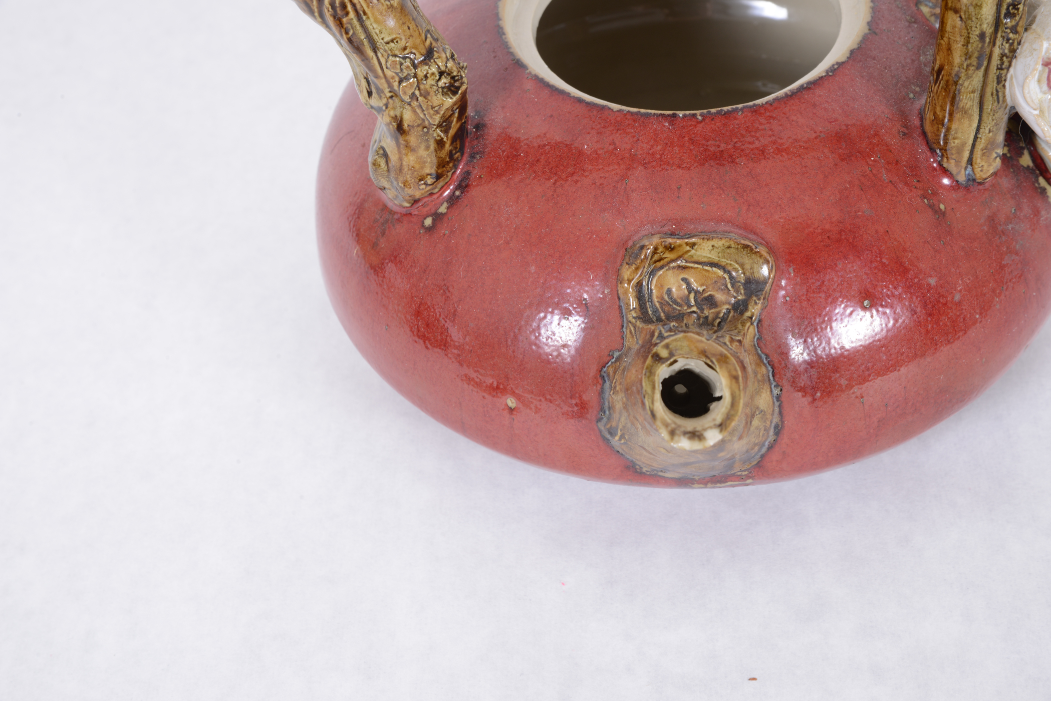 Yixing Apple Blossom Art Pottery Teapot