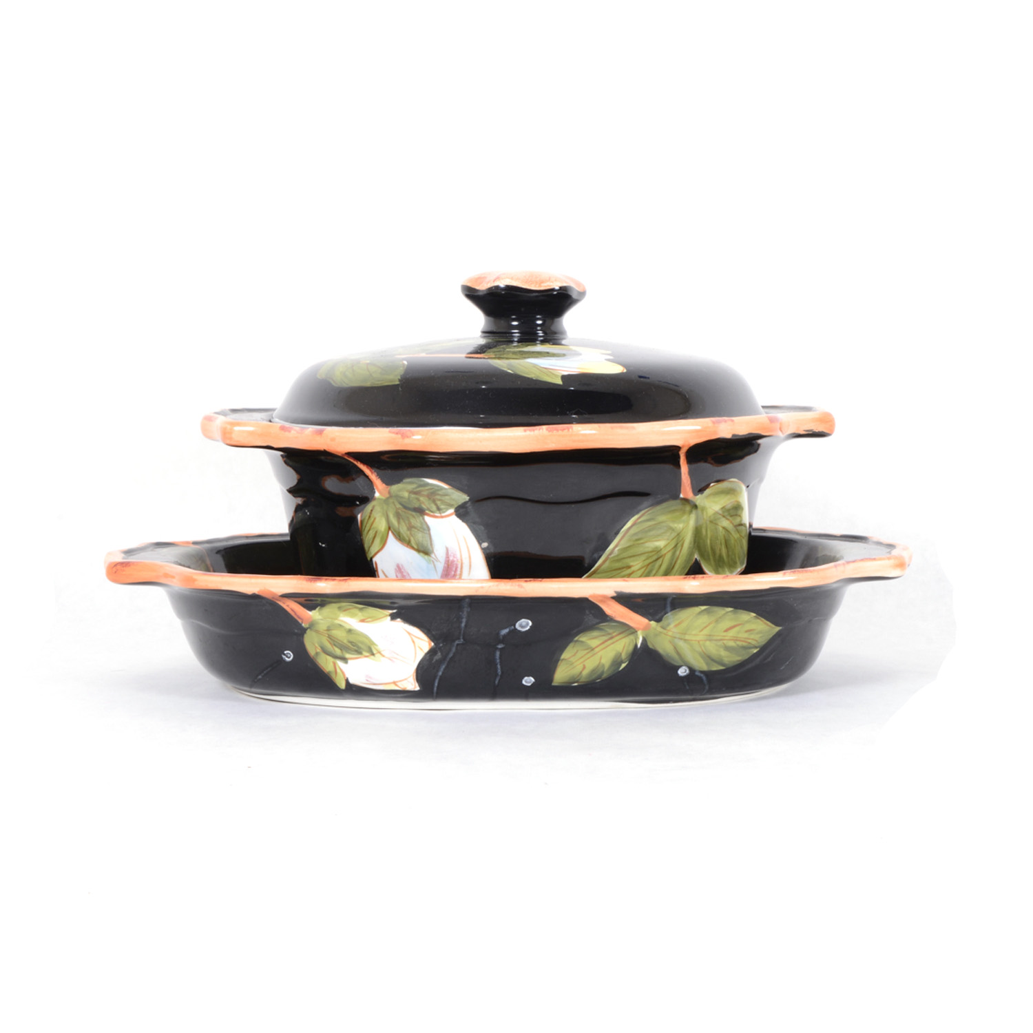 Gibson Elite Hand Painted Casserole Dishes