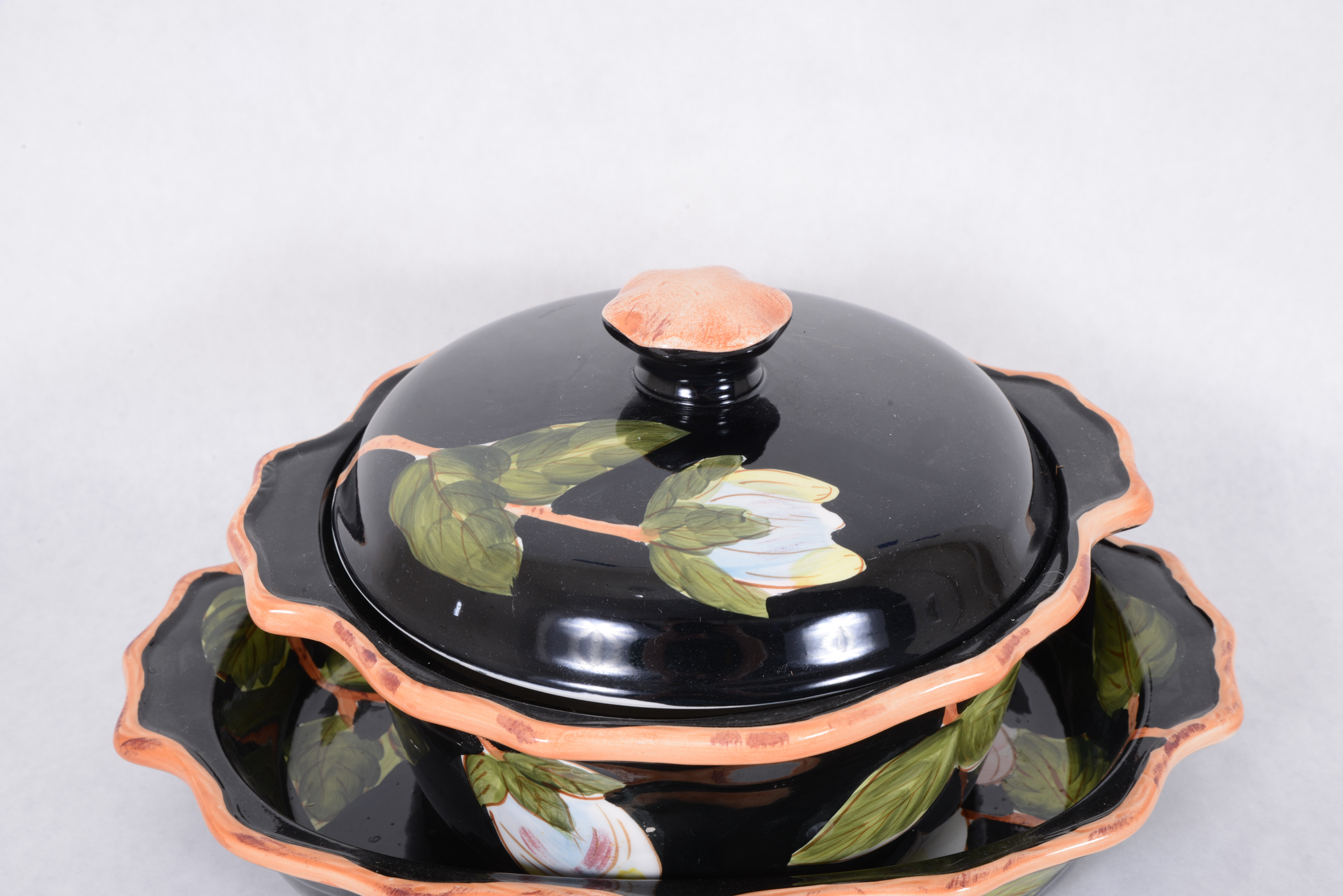 Gibson Elite Hand Painted Casserole Dishes