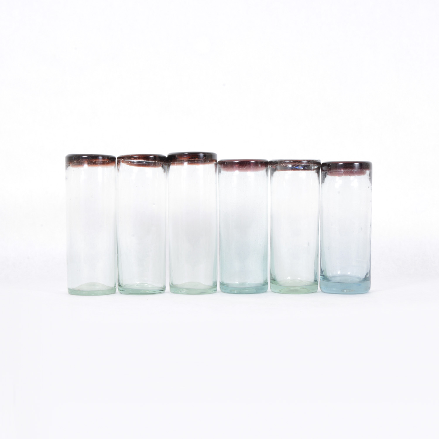 Brown Rimmed Drinking Glasses