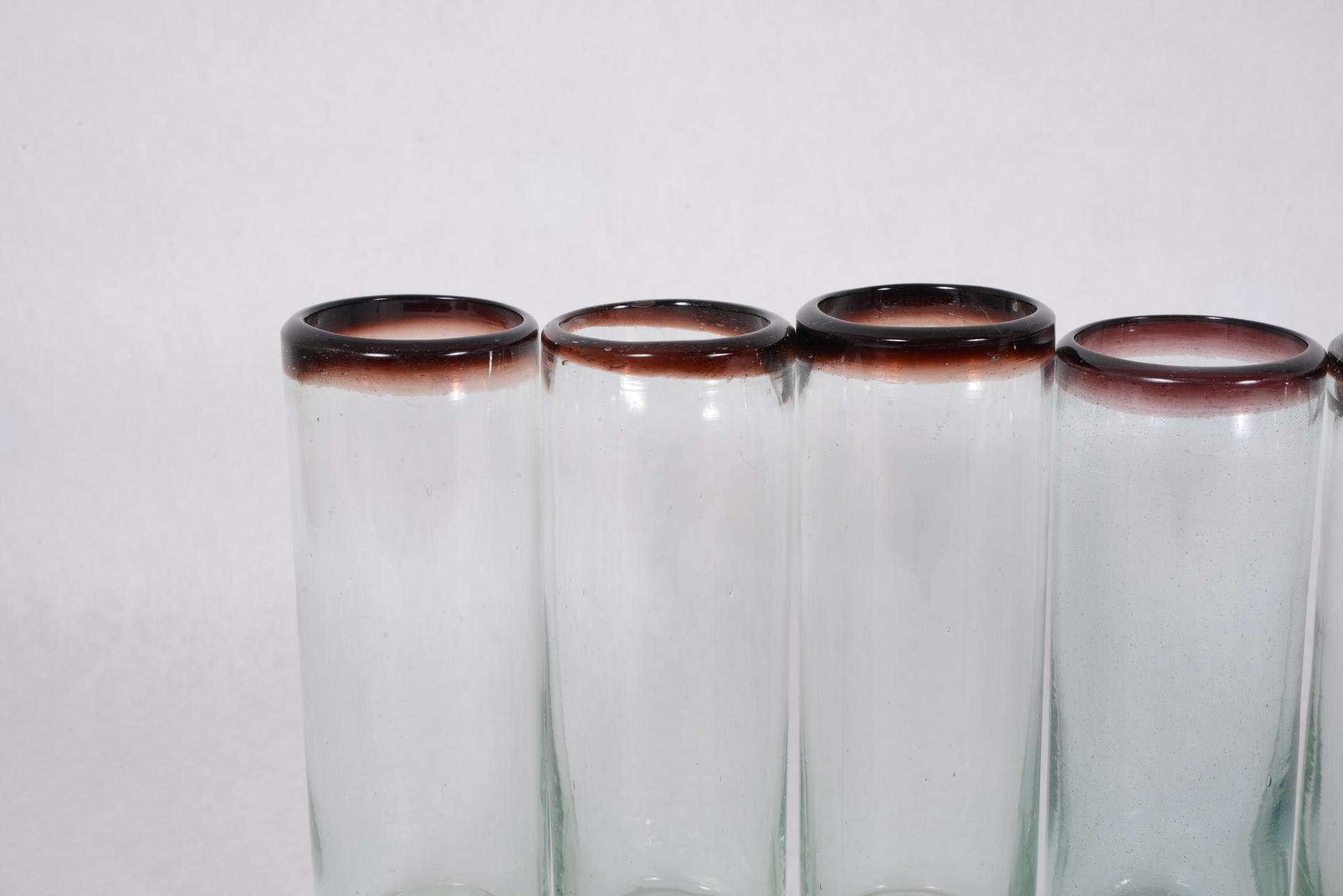 Brown Rimmed Drinking Glasses
