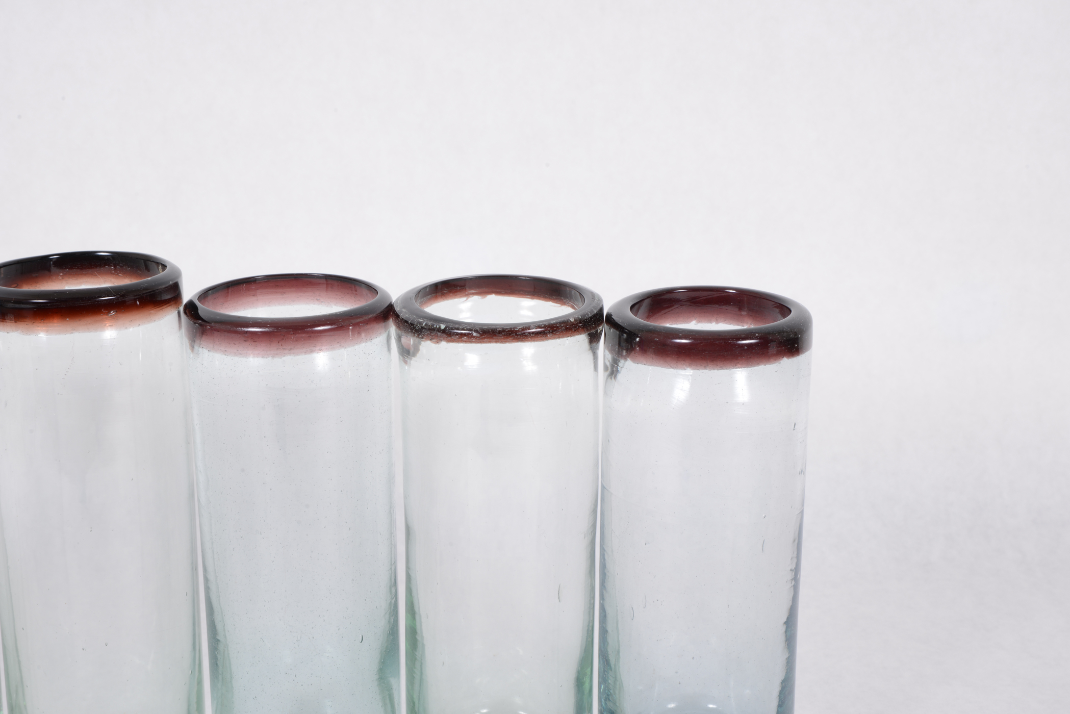 Brown Rimmed Drinking Glasses