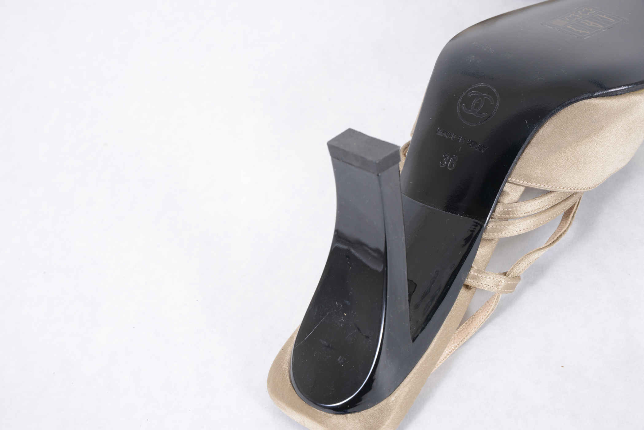 Chanel Beige Pointed Slingbacks