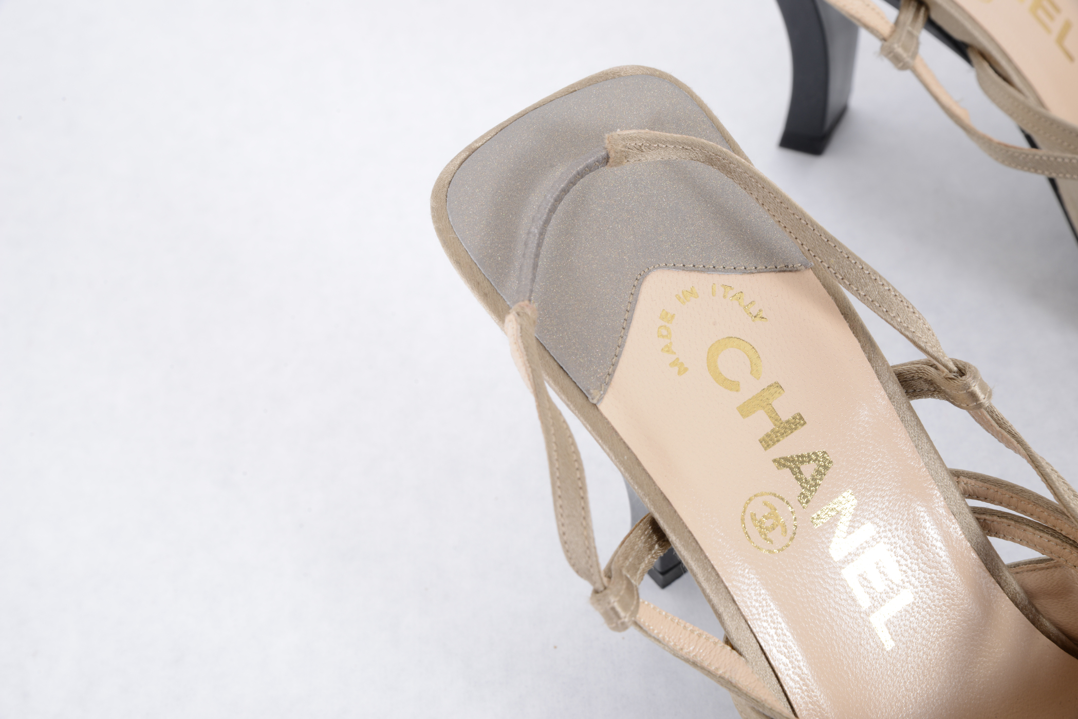 Chanel Beige Pointed Slingbacks