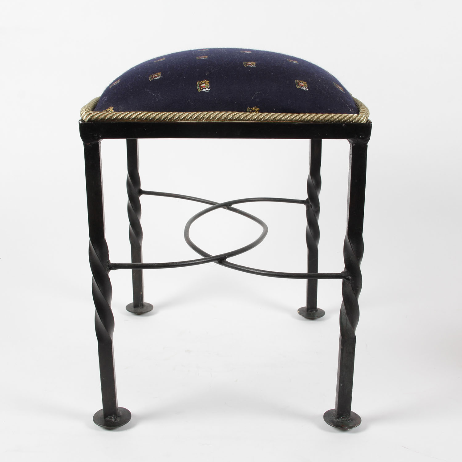 Small Metal Stool with Cushion Seat