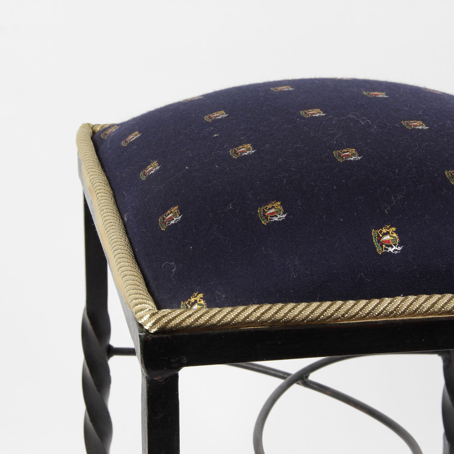 Small Metal Stool with Cushion Seat