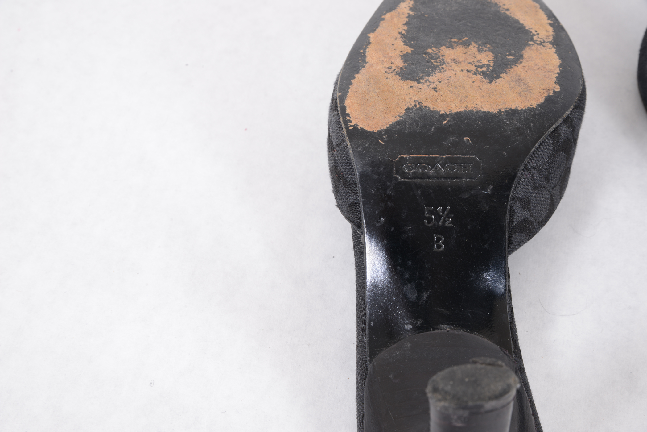 Coach Black Logo Mules