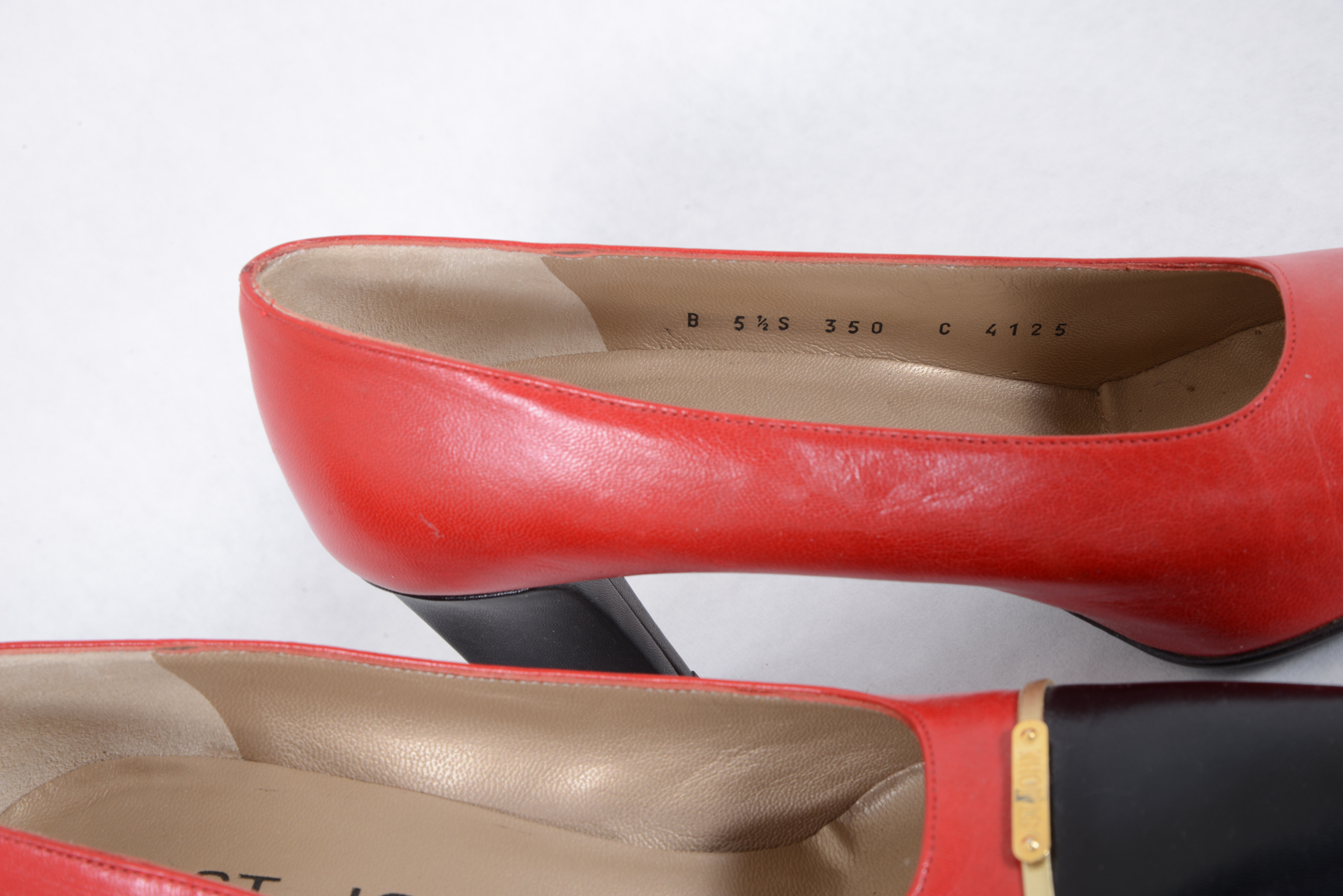 St. John Red Leather Heels