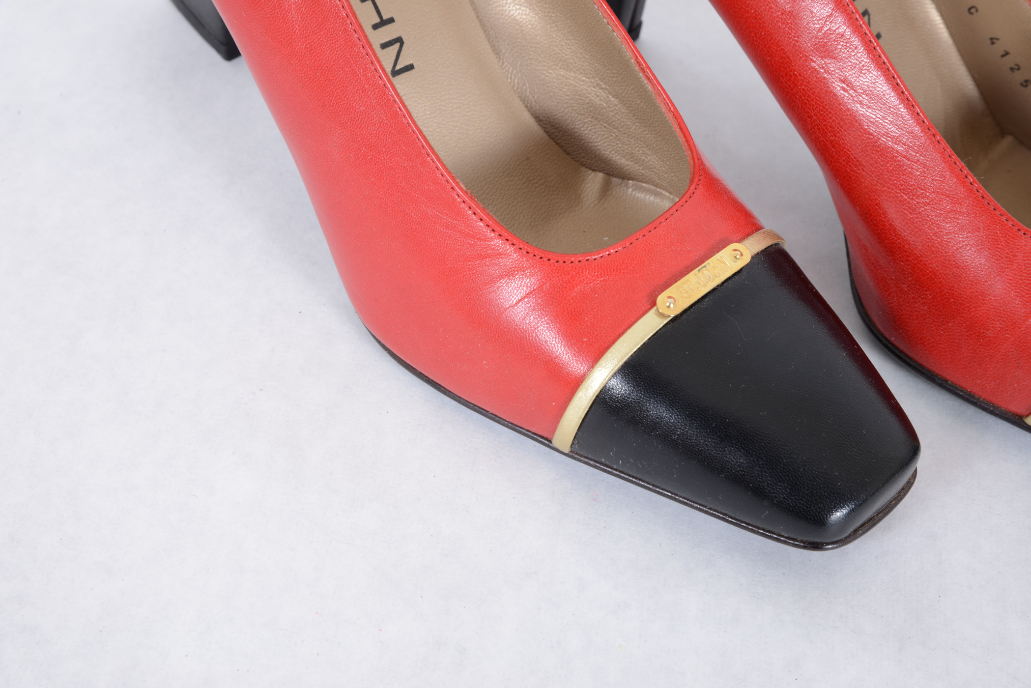St. John Red Leather Heels