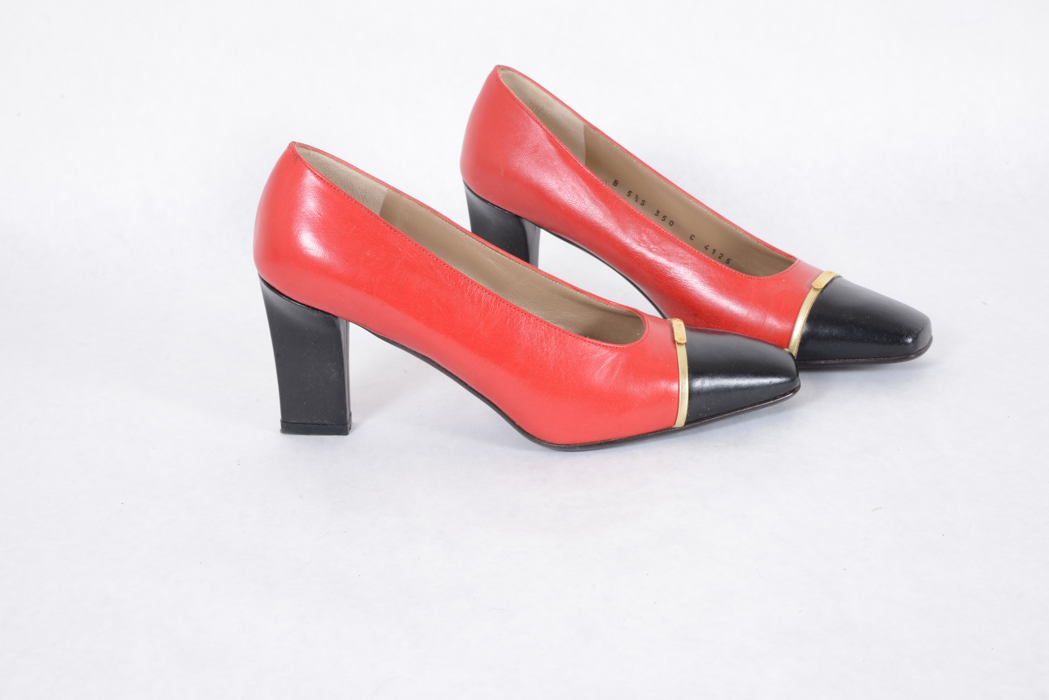 St. John Red Leather Heels