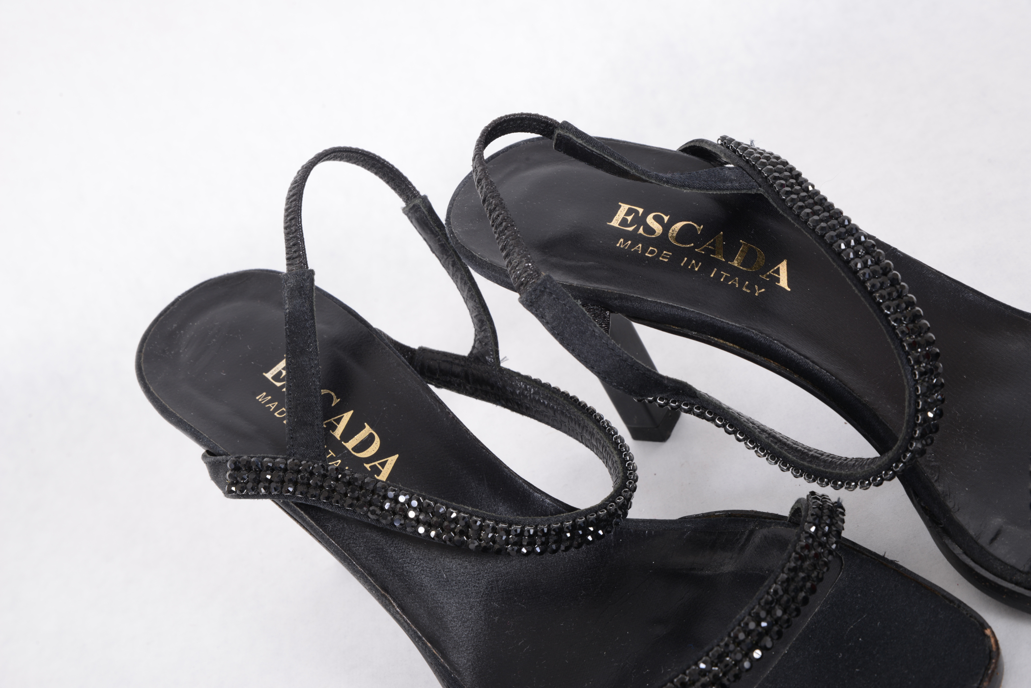 Escada Black Strap Heels