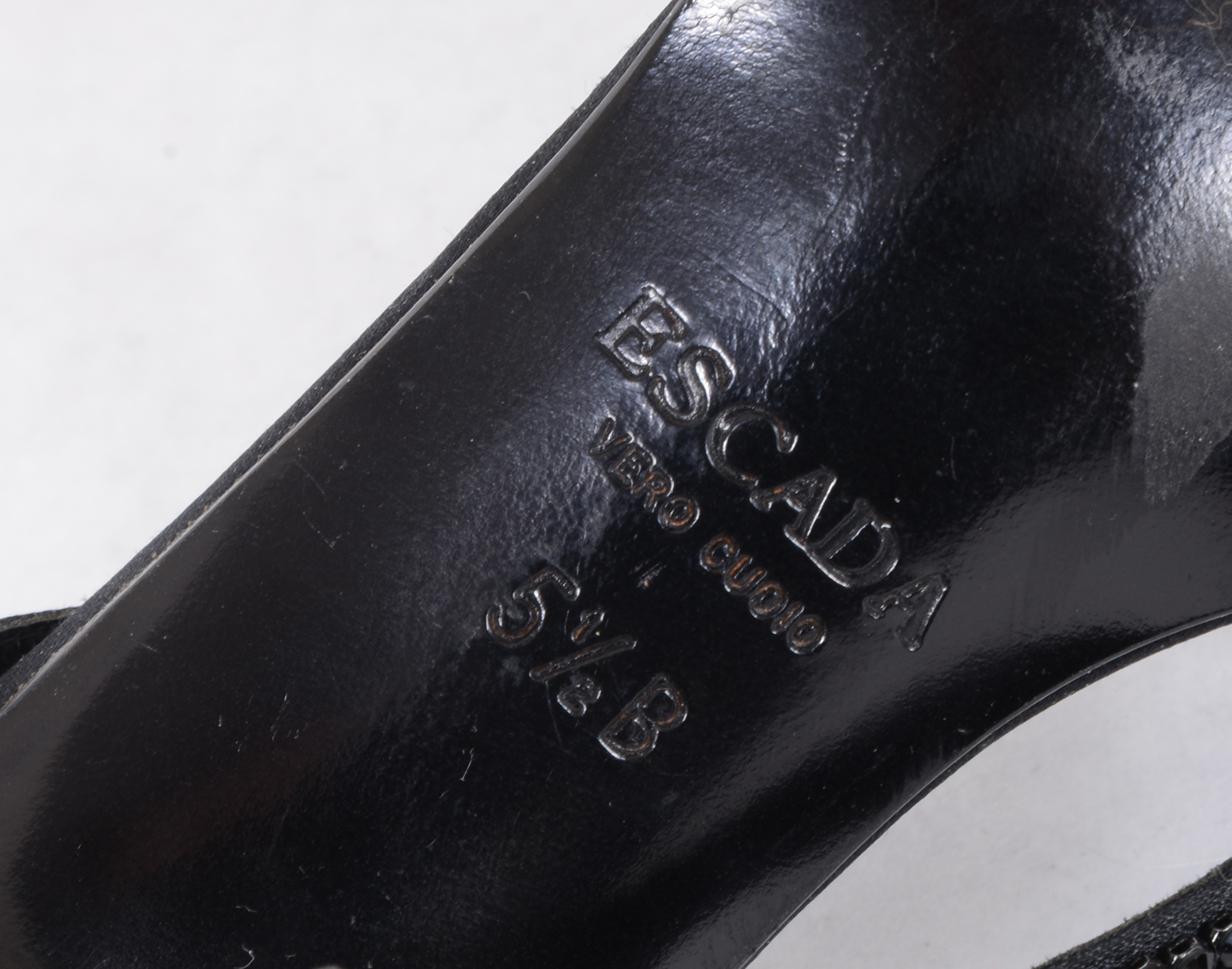 Escada Black Strap Heels