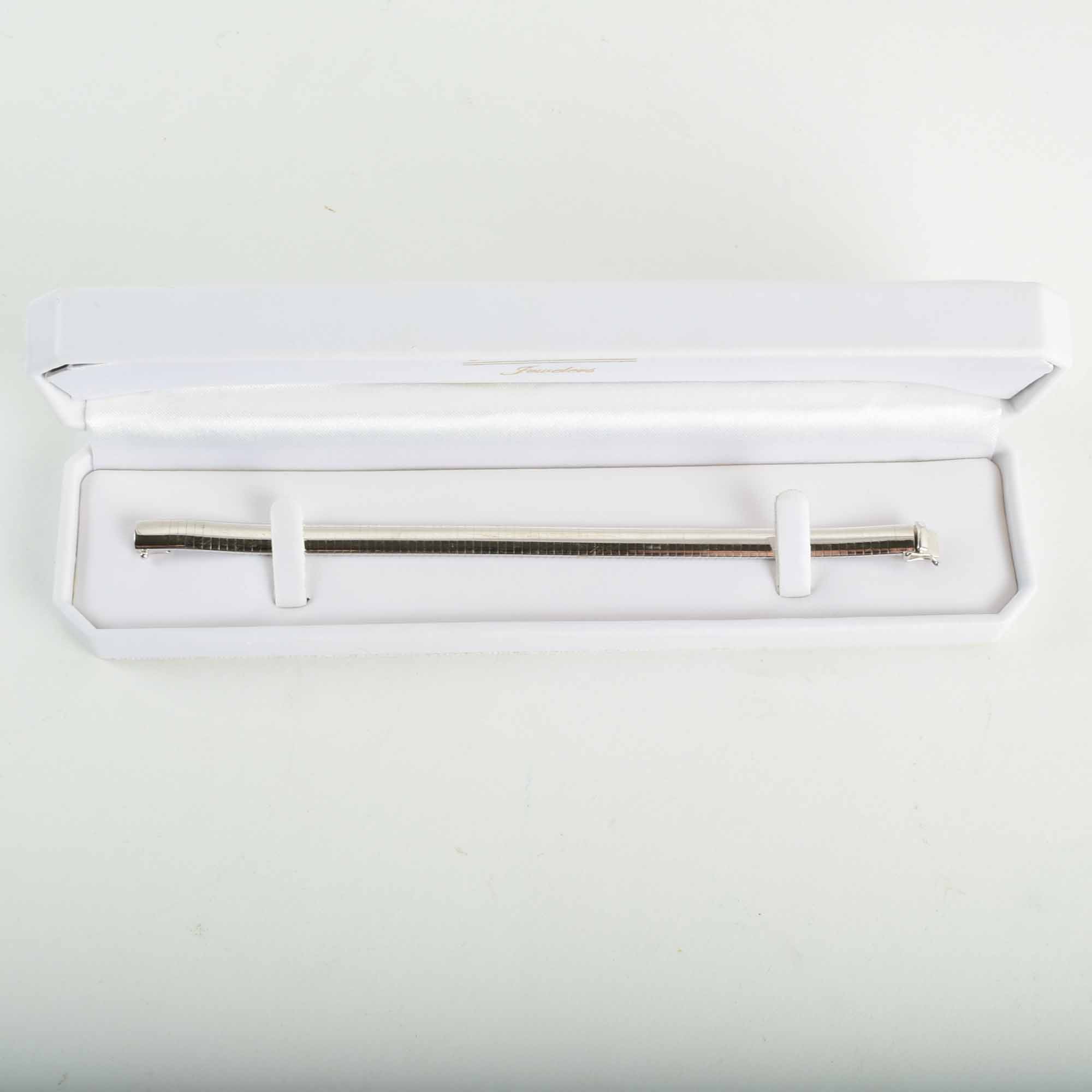 Women's 14K White Gold Italian Bracelet