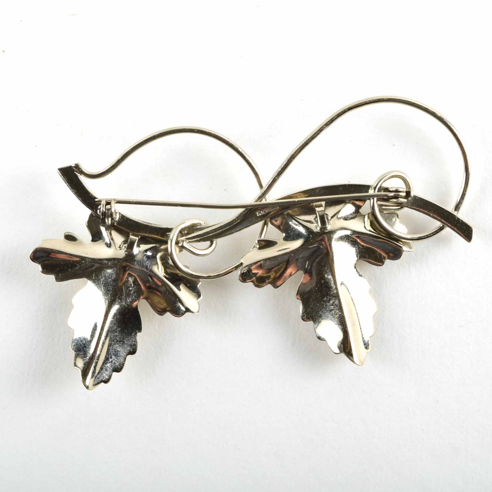 Vintage Sterling and Pearl Brooch and Earring Set