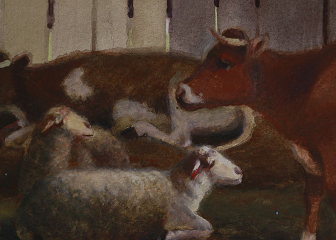 Original Watercolor Painting by Reuben Le Grande Johnston