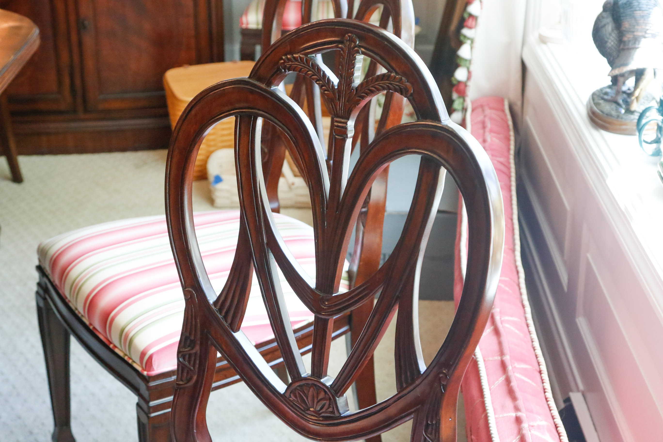 Drexel Heritage Mahogany Double Pedestal Dining Table and Chairs
