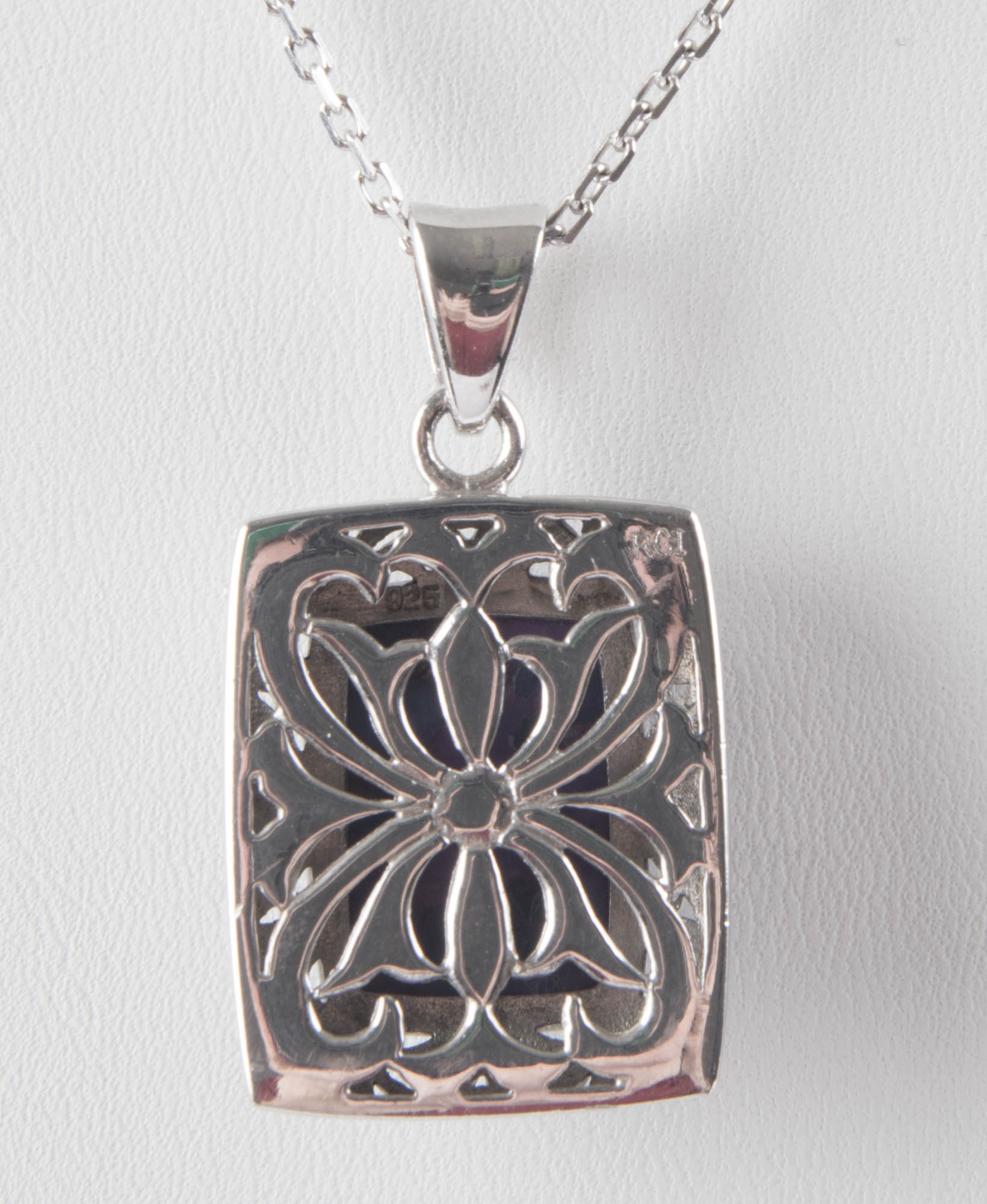 Sterling Silver Purple Turquoise Pendant