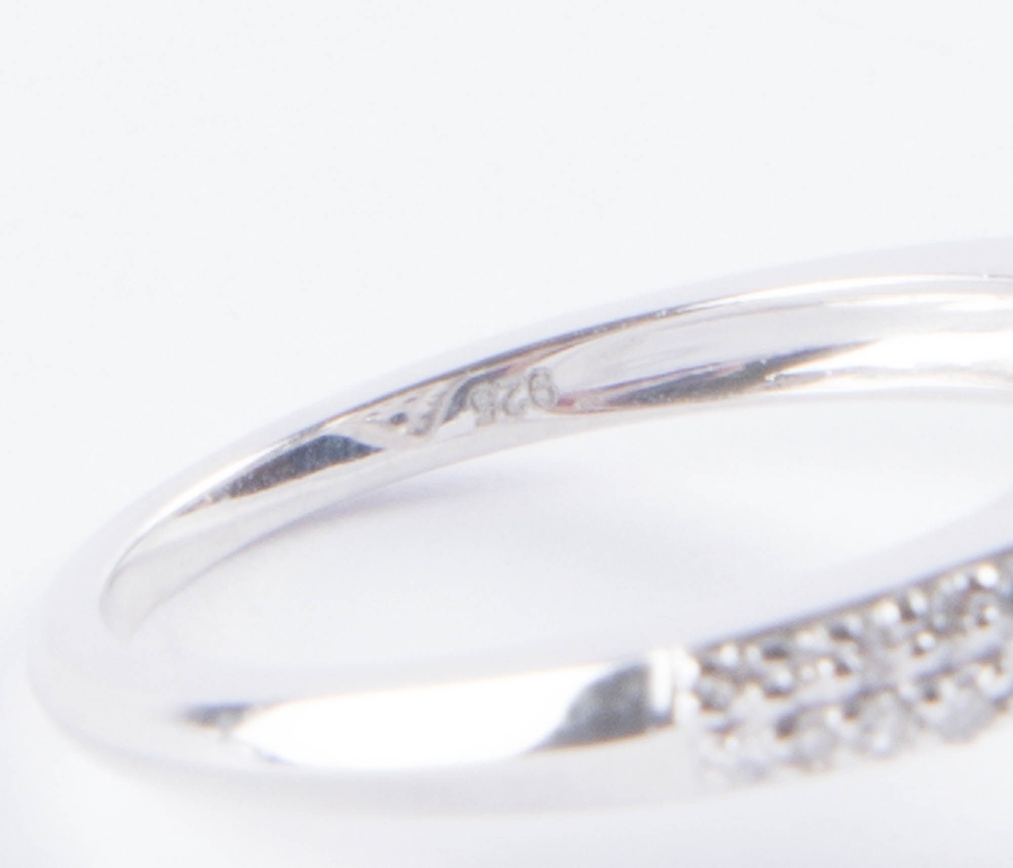 Sterling Silver Black and White Diamond Kite Ring