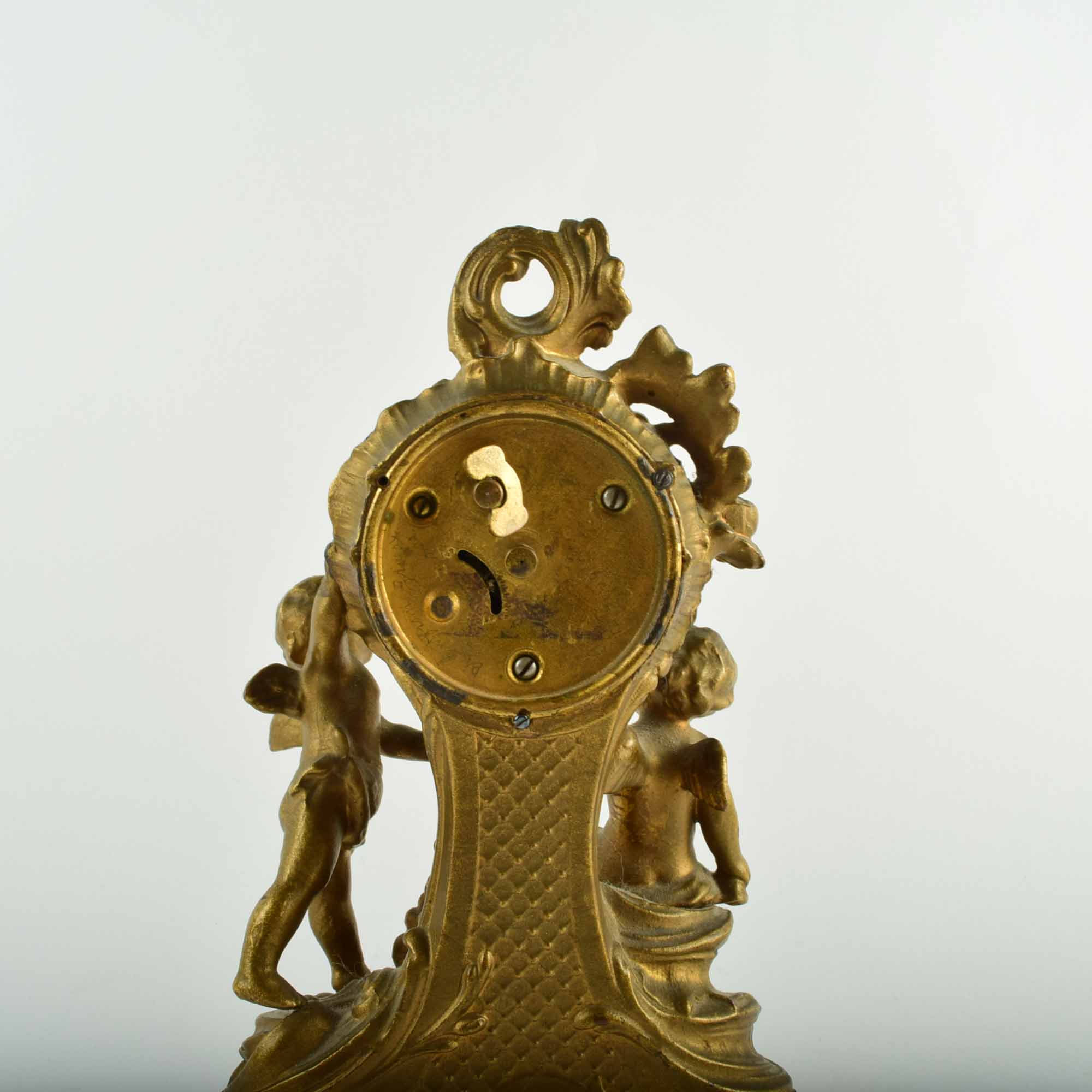 Antique Rococo Style Cherub Mantel Clock