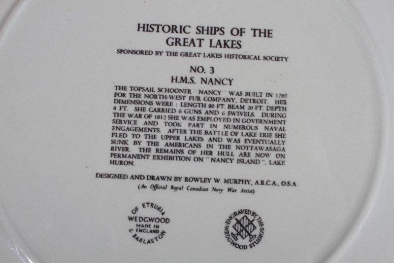 Group of Decorative Wedgwood "Historic Ships of the Great Lakes" Plates