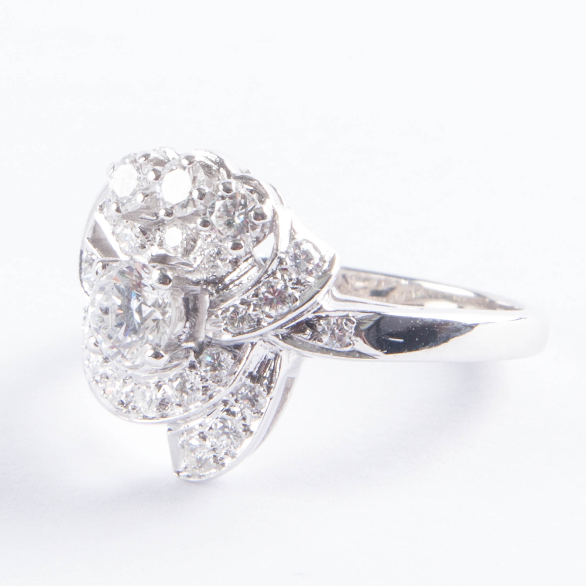 14K White Gold Diamond Ring