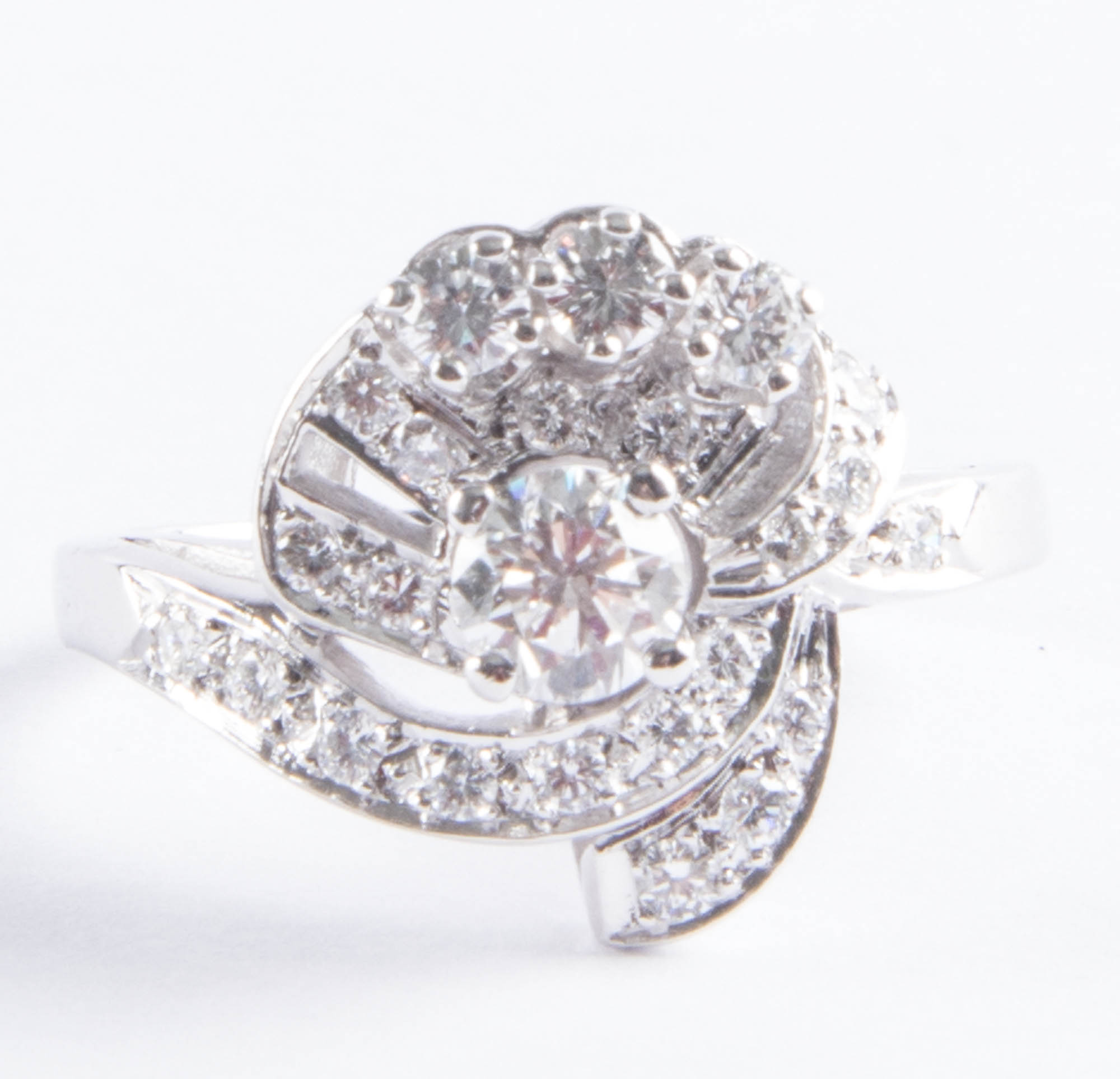 14K White Gold Diamond Ring