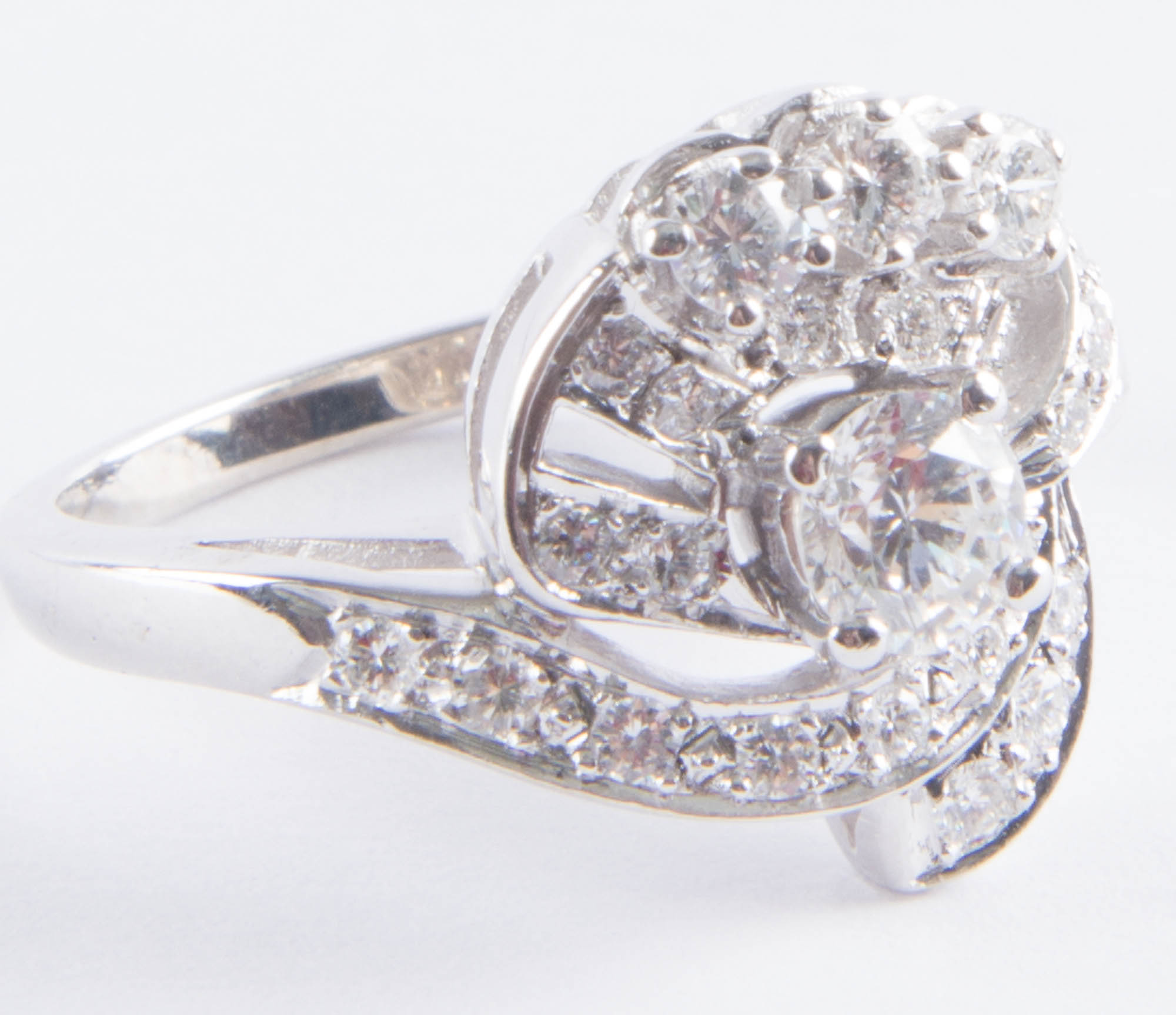 14K White Gold Diamond Ring