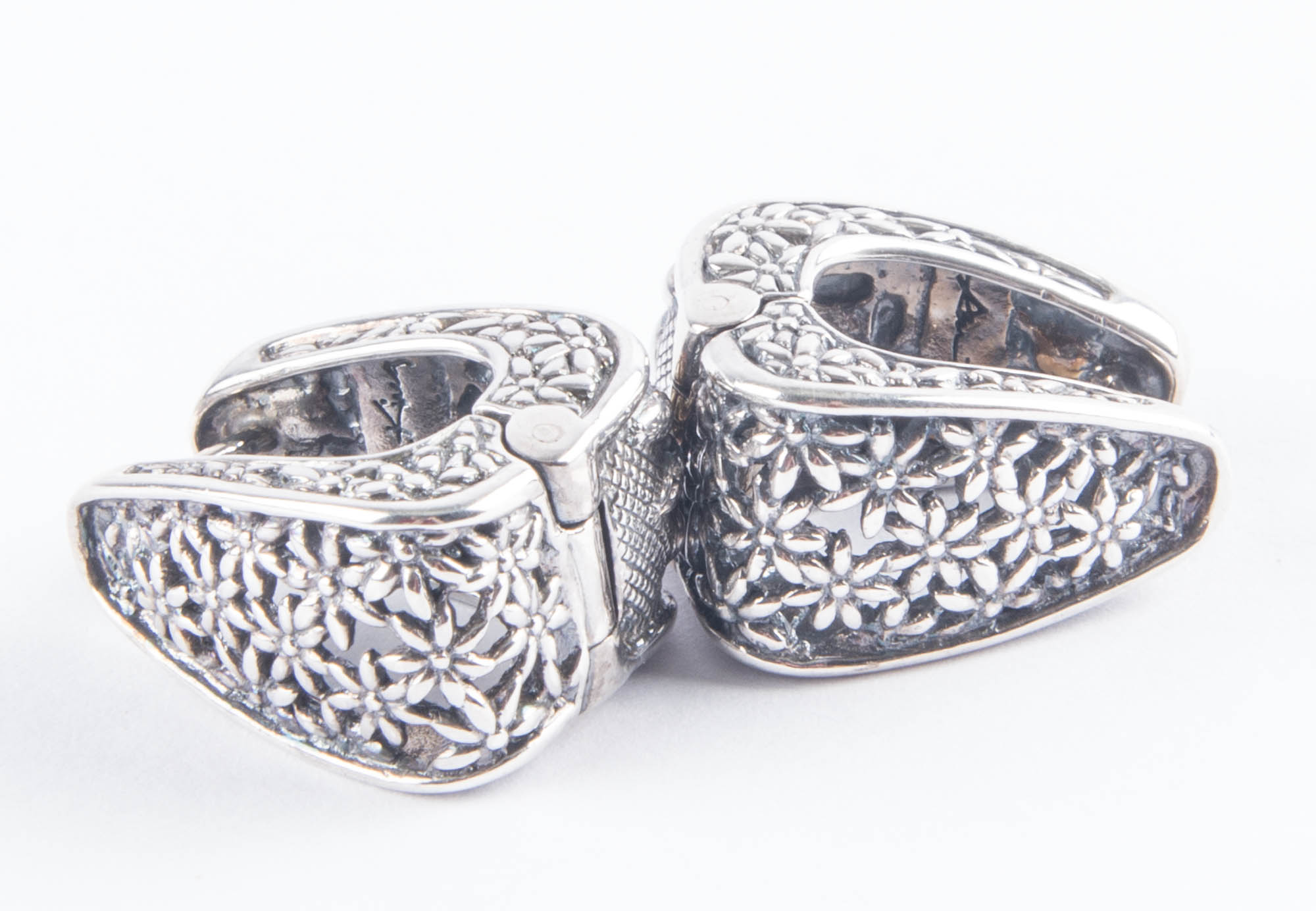 Ann King Sterling Silver and 18K Yellow Gold Hoop Earrings