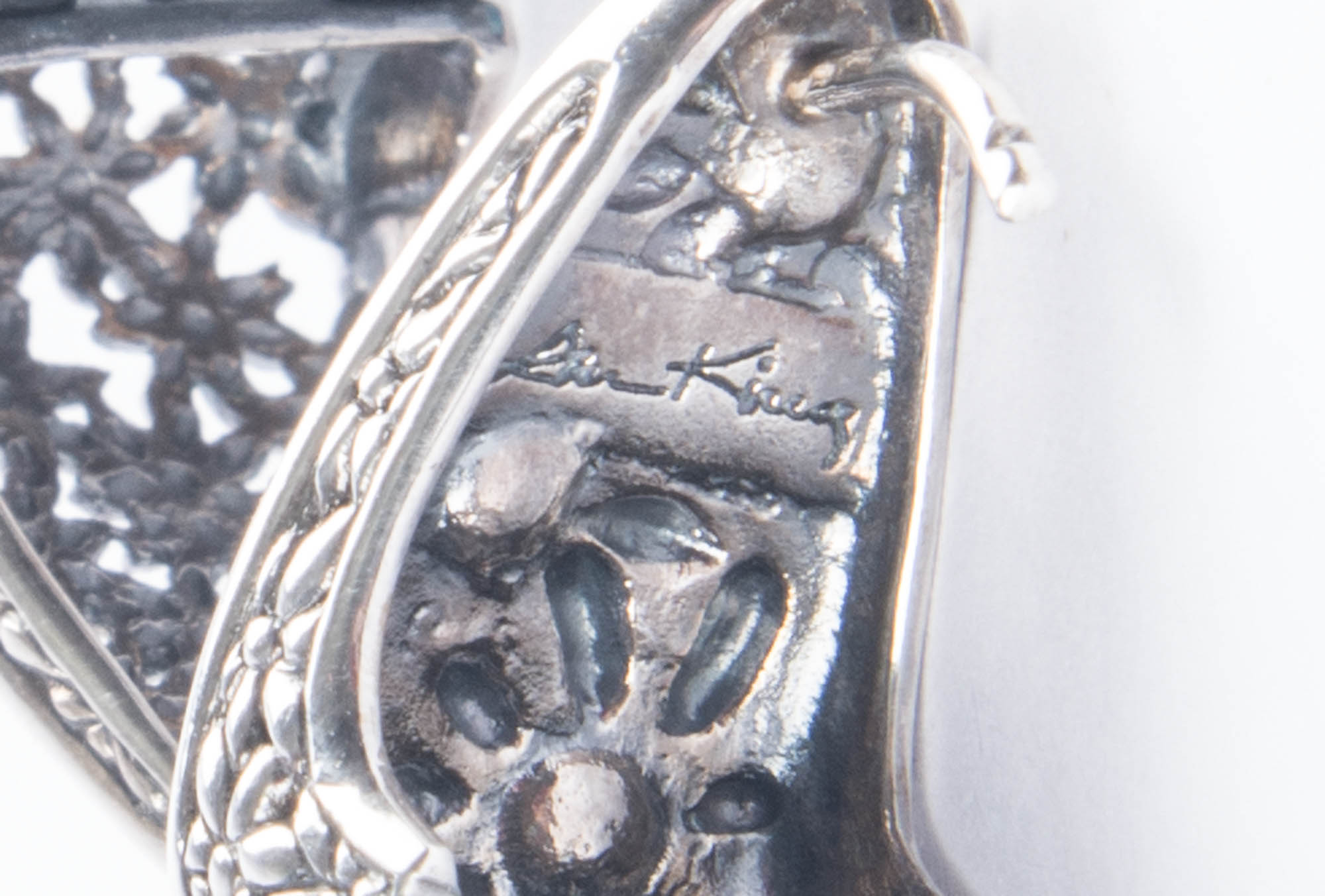 Ann King Sterling Silver and 18K Yellow Gold Hoop Earrings