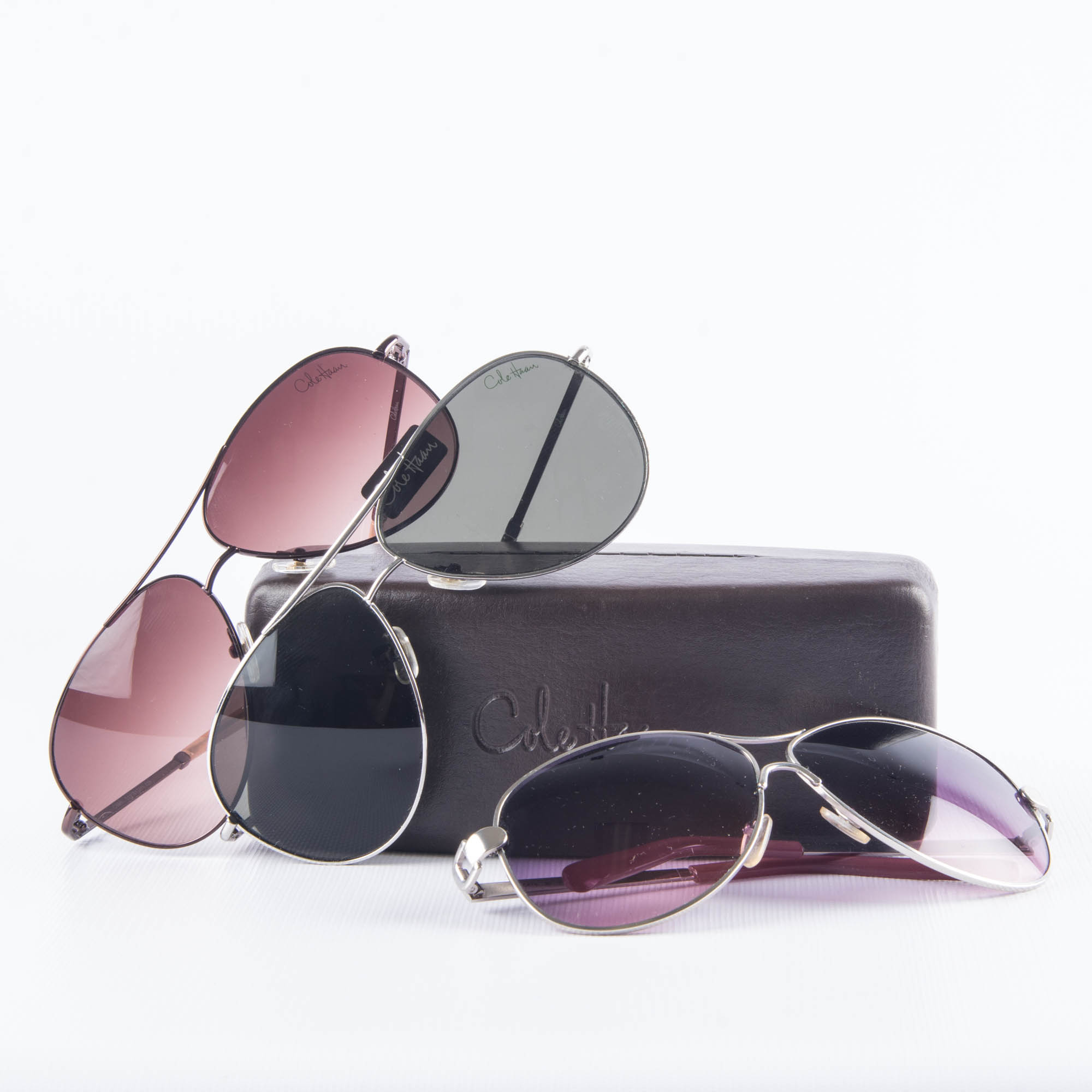 Three Pairs of Cole Haan Aviator Sunglasses