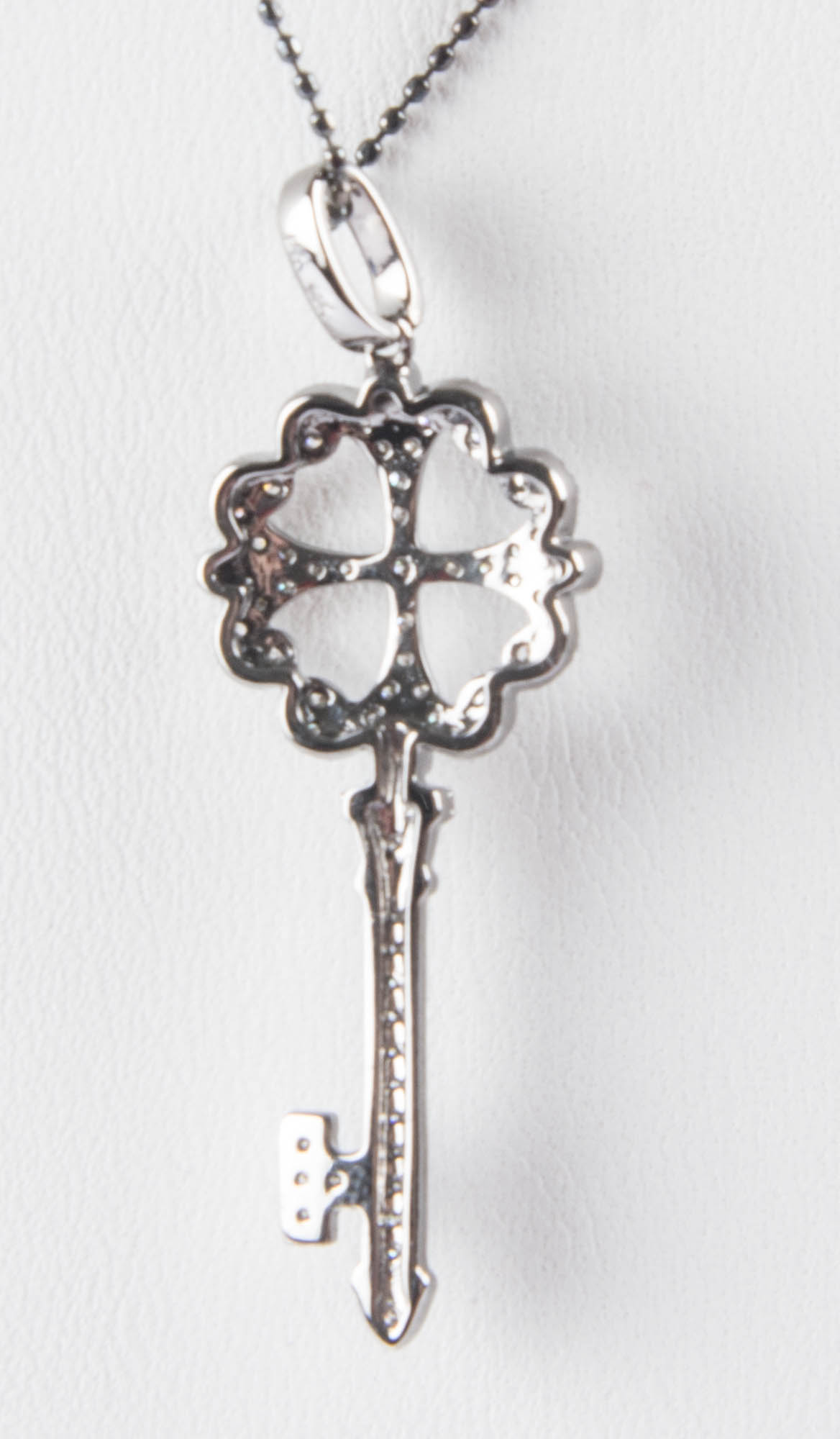 Diamond Clover Key Necklace