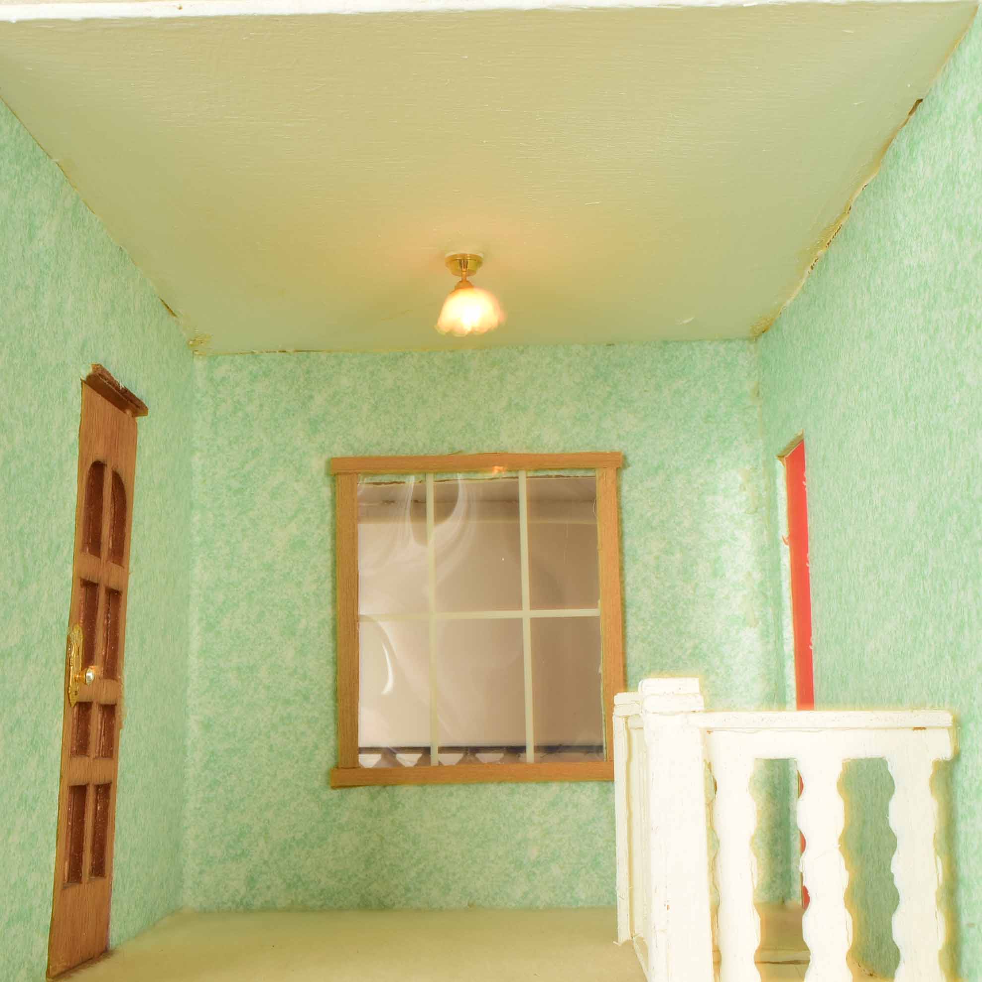 Victorian Style Electrified Dollhouse in Purple