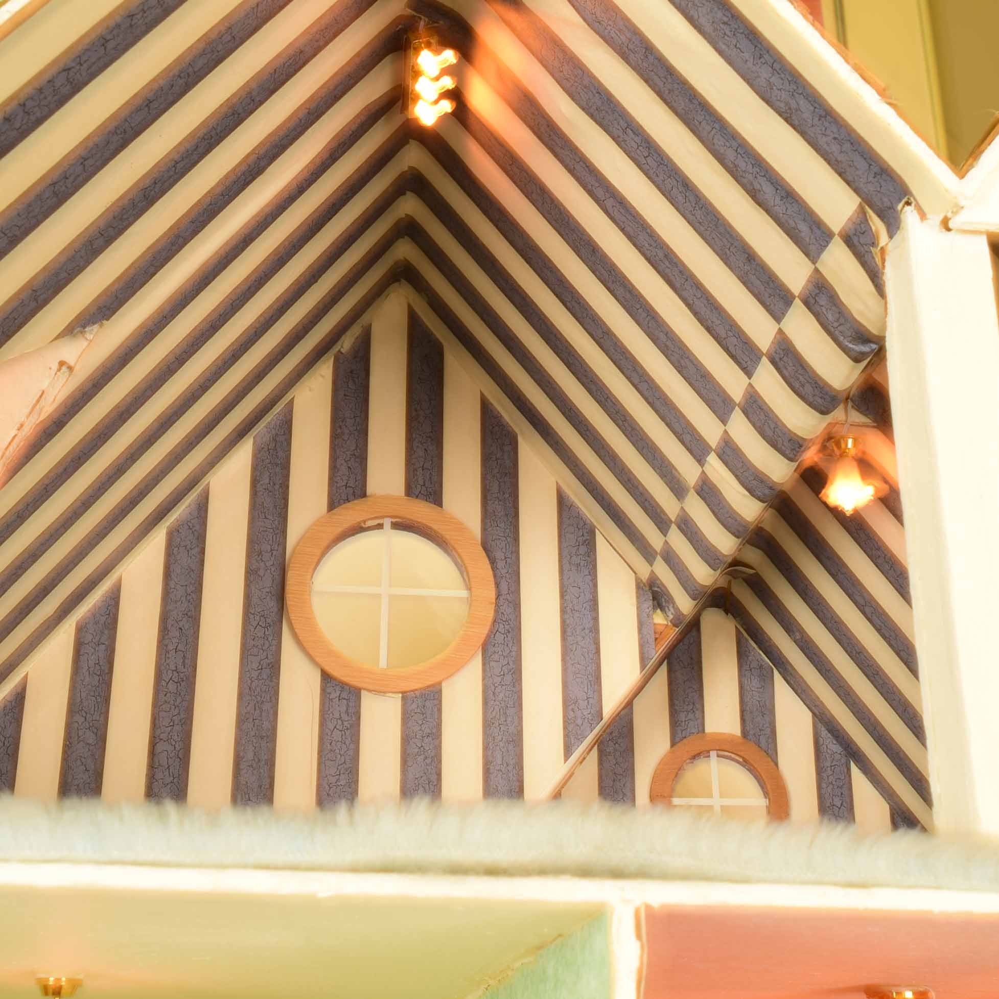 Victorian Style Electrified Dollhouse in Purple