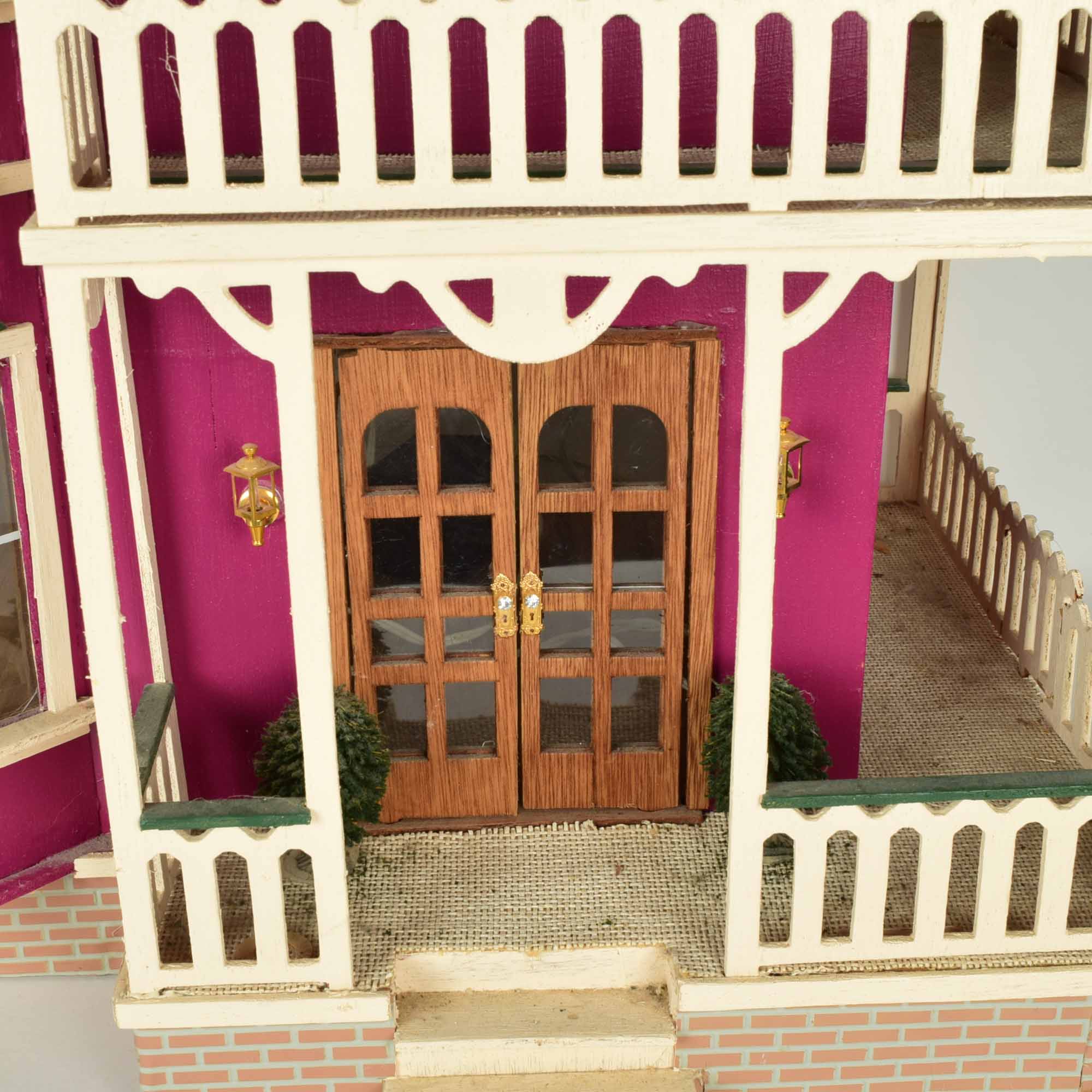 Victorian Style Electrified Dollhouse in Pink