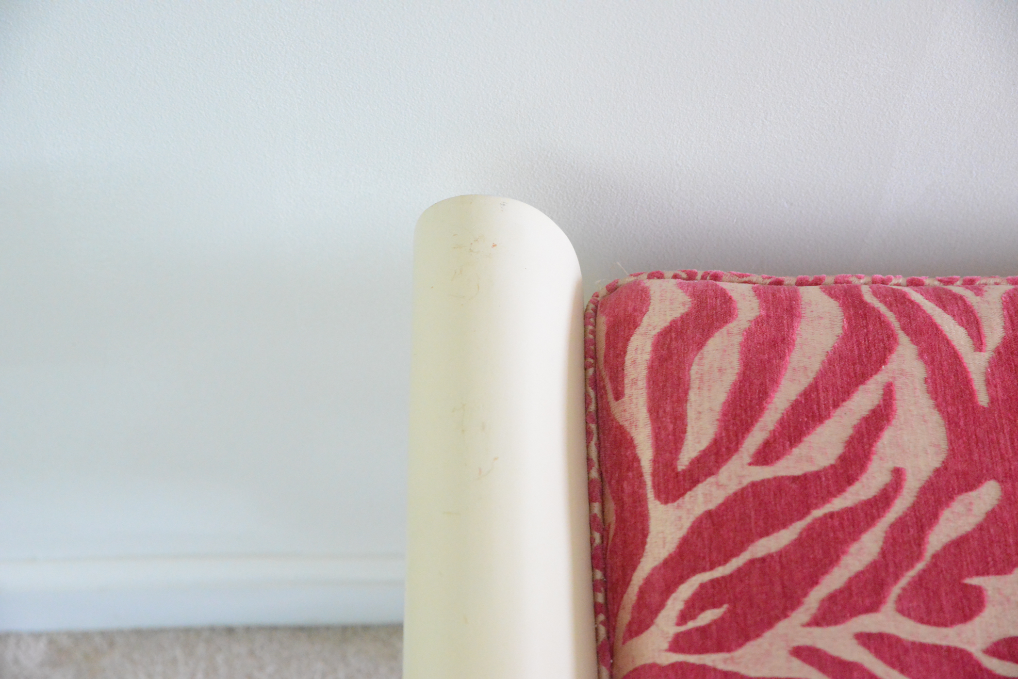 Pink Zebra Upholstered Bench