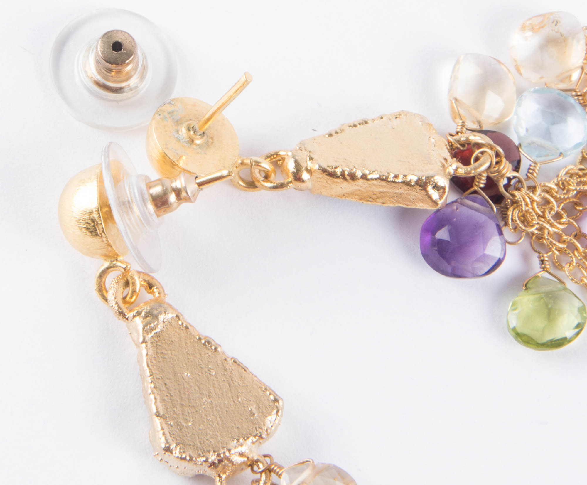 Nina Nguyen Mia Earrings with White Druzy Tourmaline